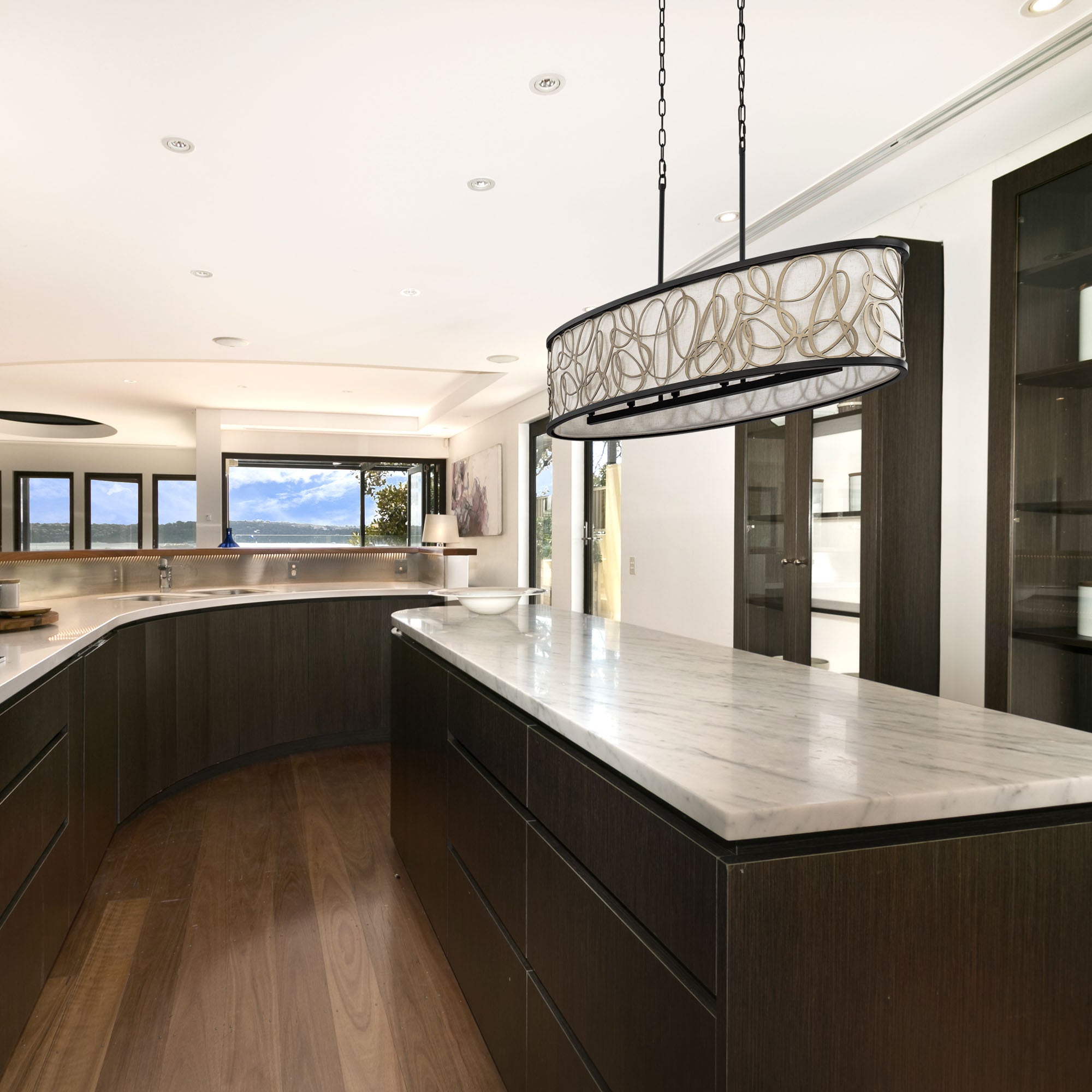 Scribble 6 Light Linear Pendant - Matte Black/Artifact