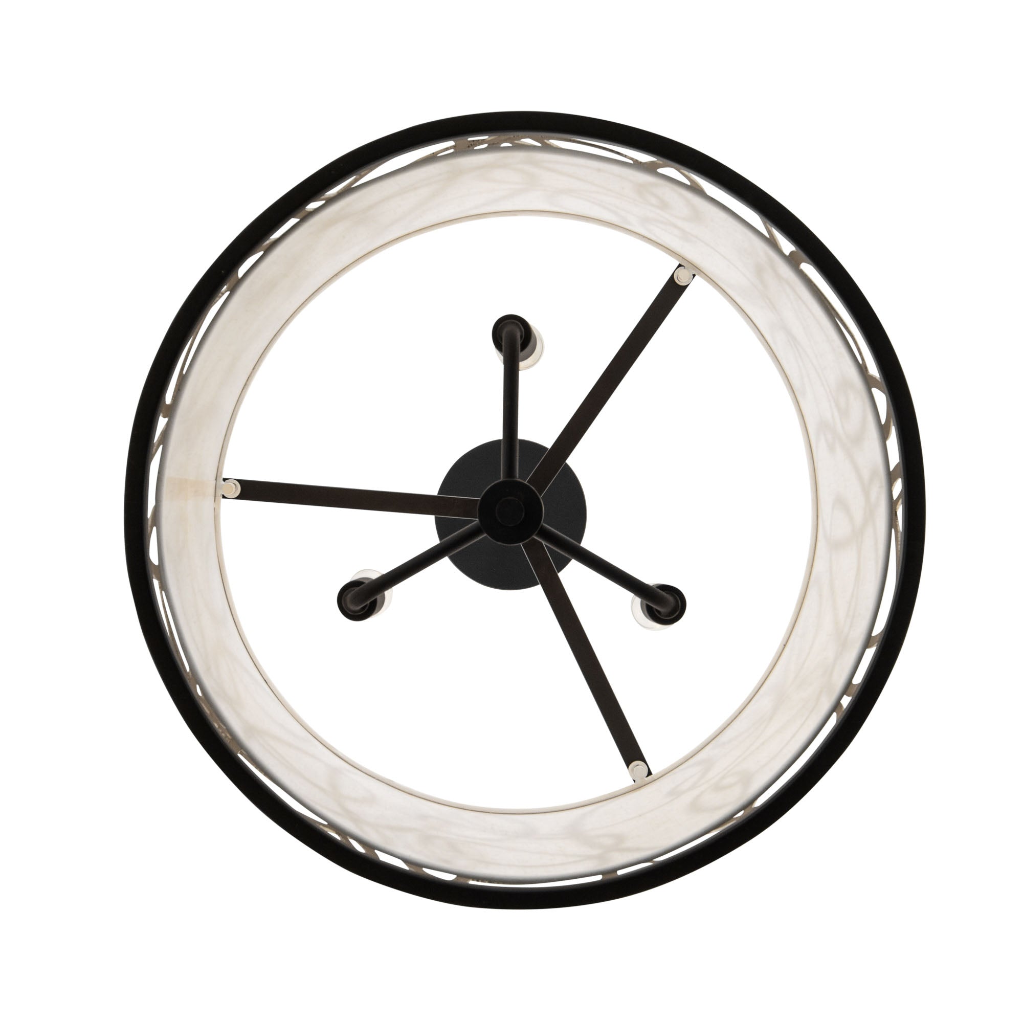 Scribble 3-Light Convertible Pendant/Semi-Flush - Matte Black/Artifact