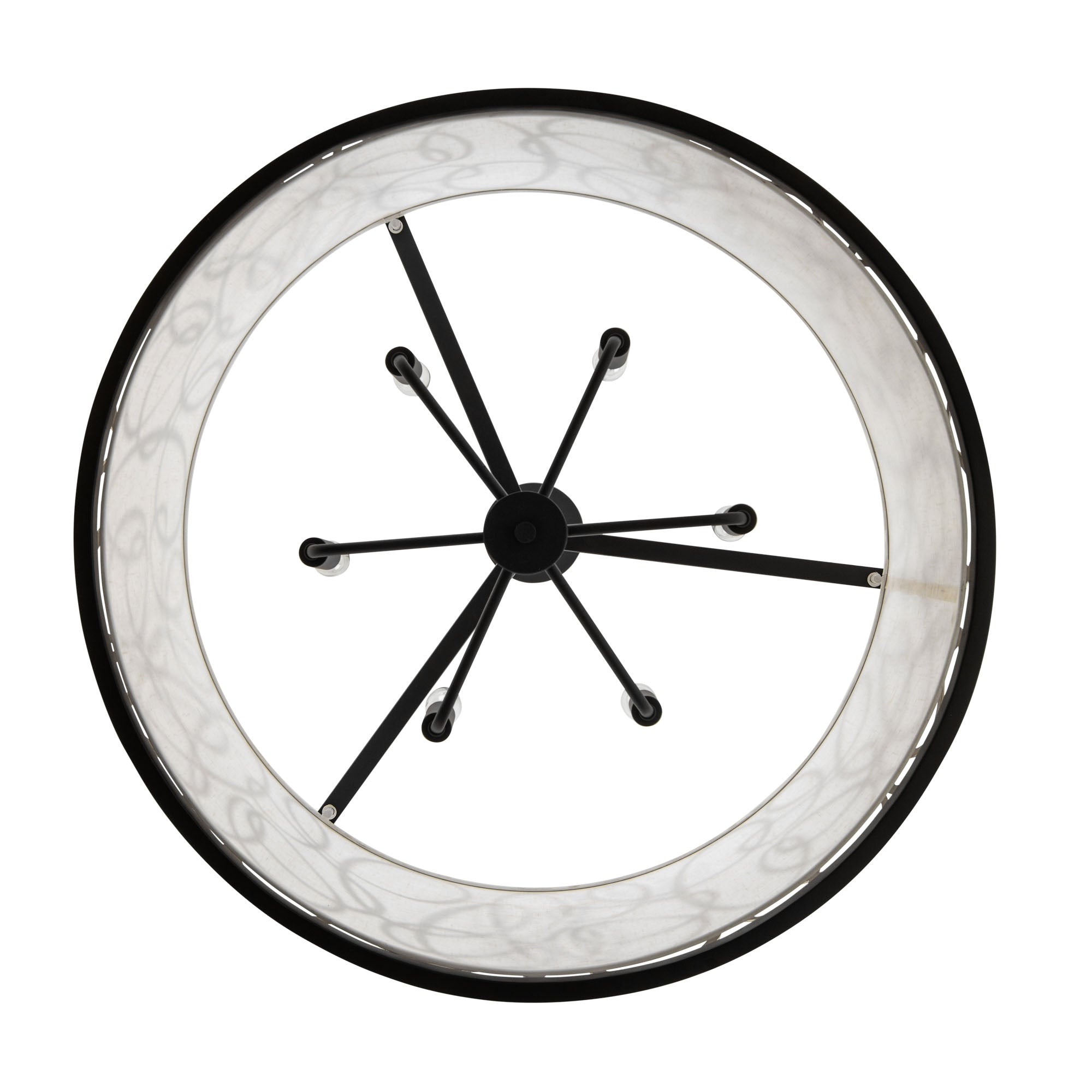 Scribble 6 Light Pendant - Matte Black/Artifact