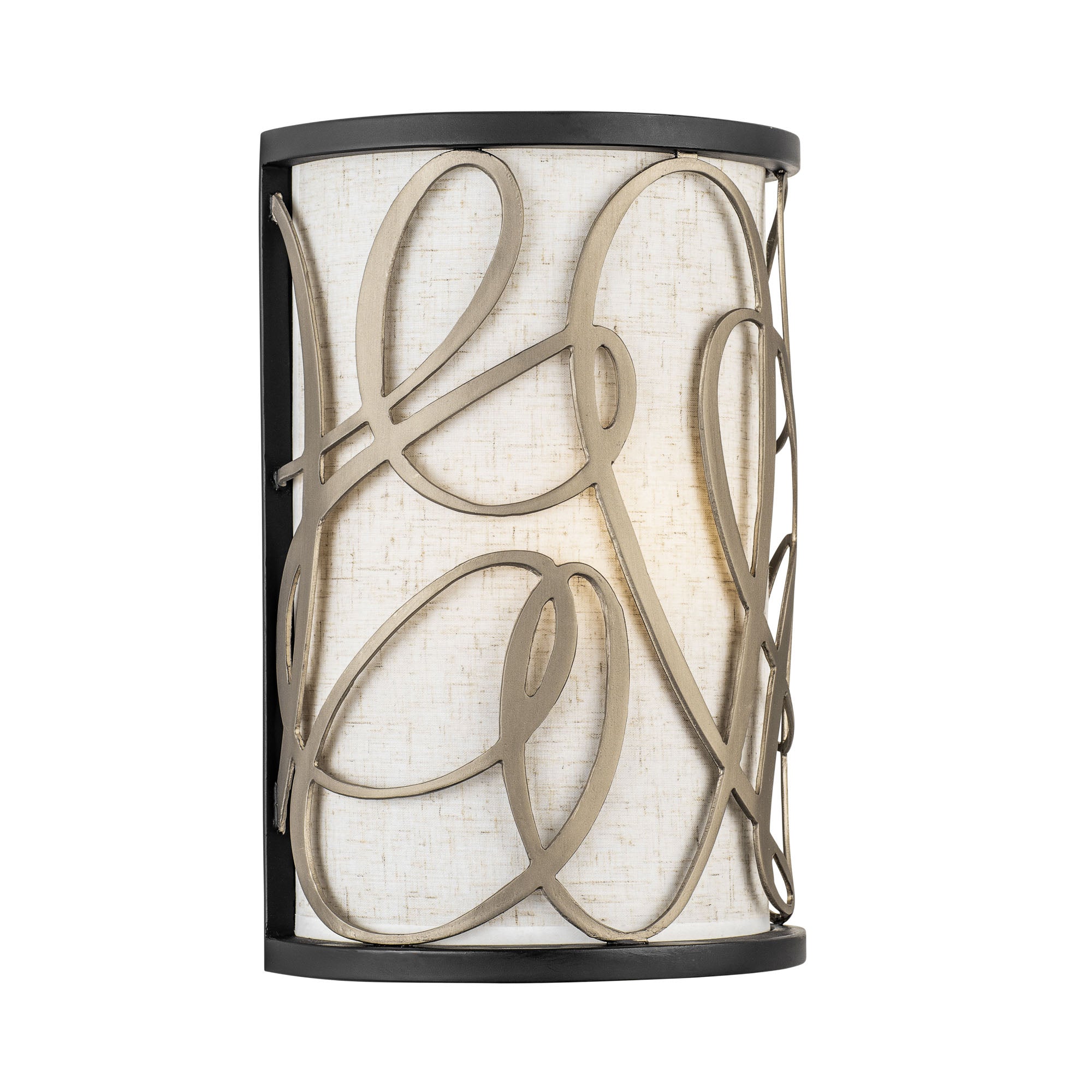 Scribble 1-Light Sconce - Matte Black/Artifact