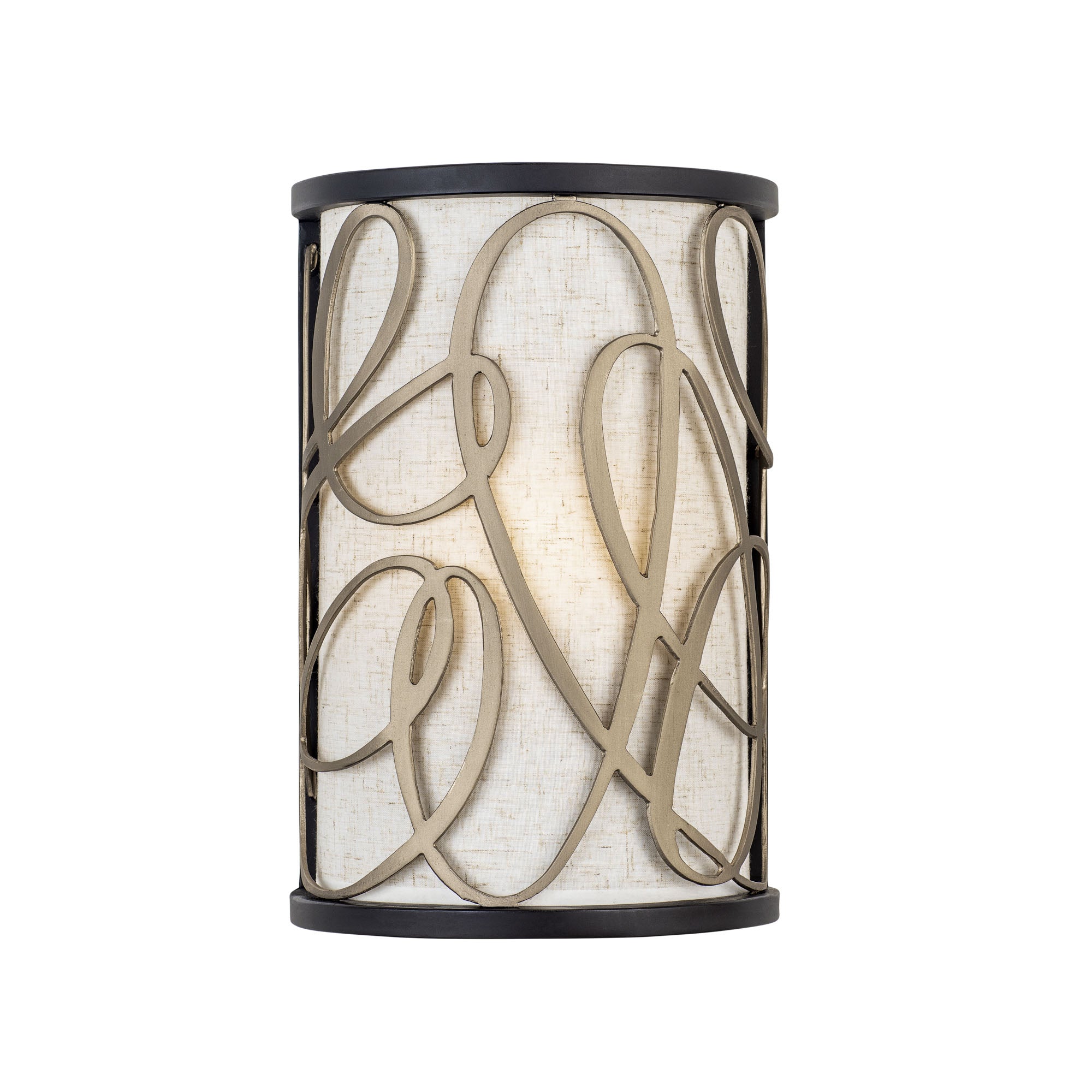 Scribble 1-Light Sconce - Matte Black/Artifact