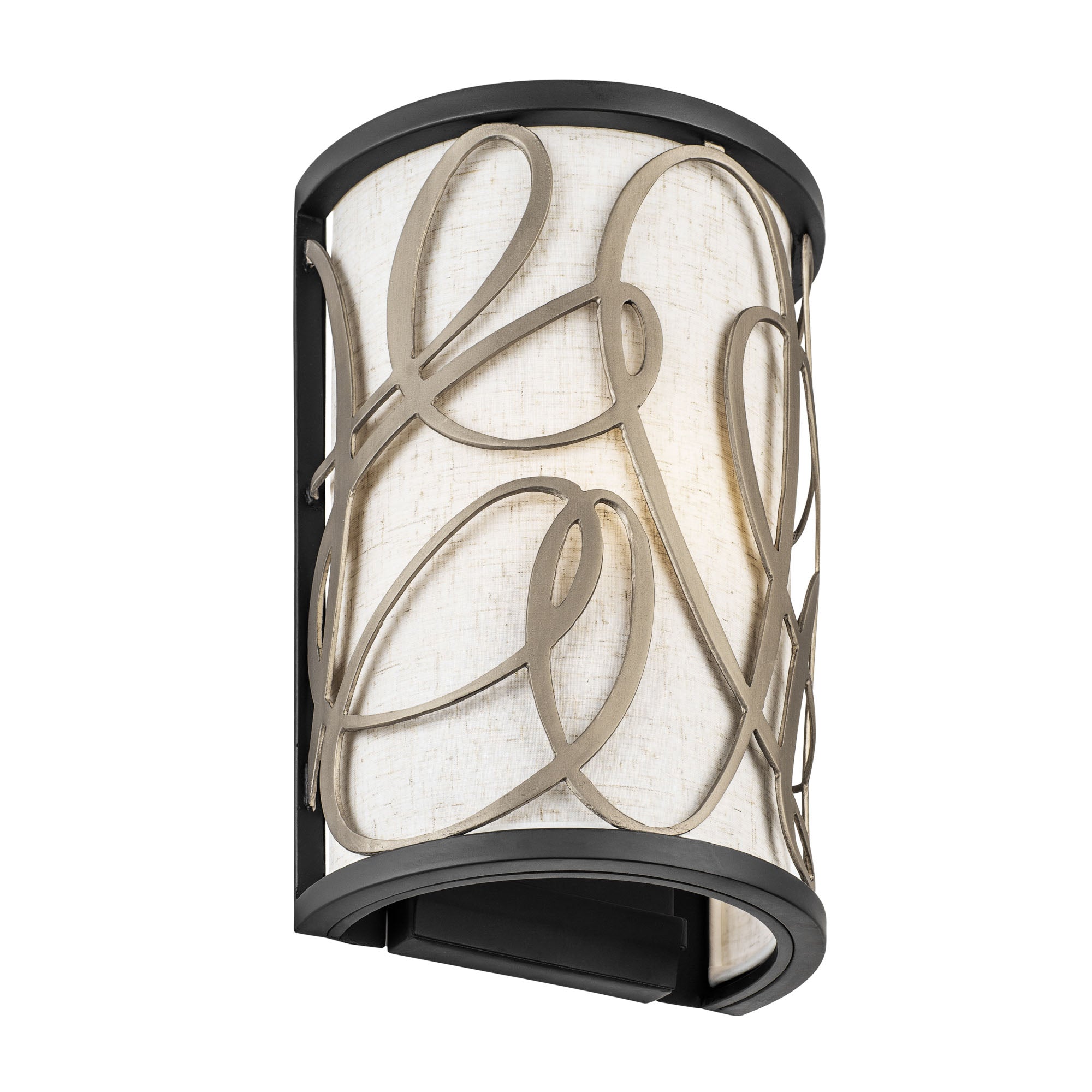 Scribble 1-Light Sconce - Matte Black/Artifact