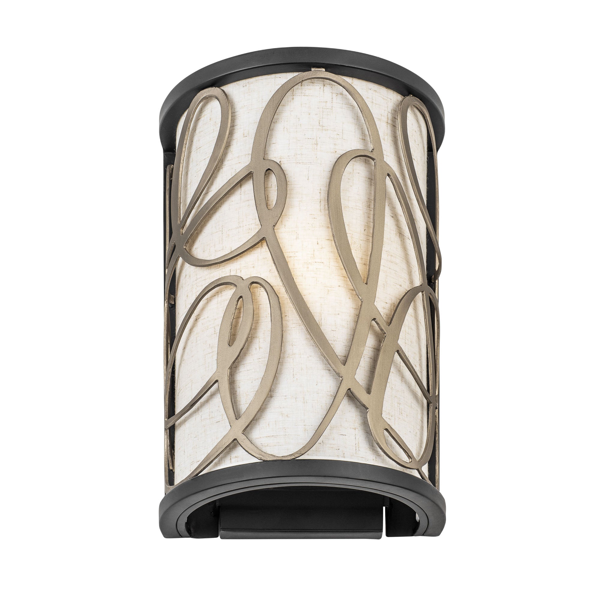 Scribble 1-Light Sconce - Matte Black/Artifact