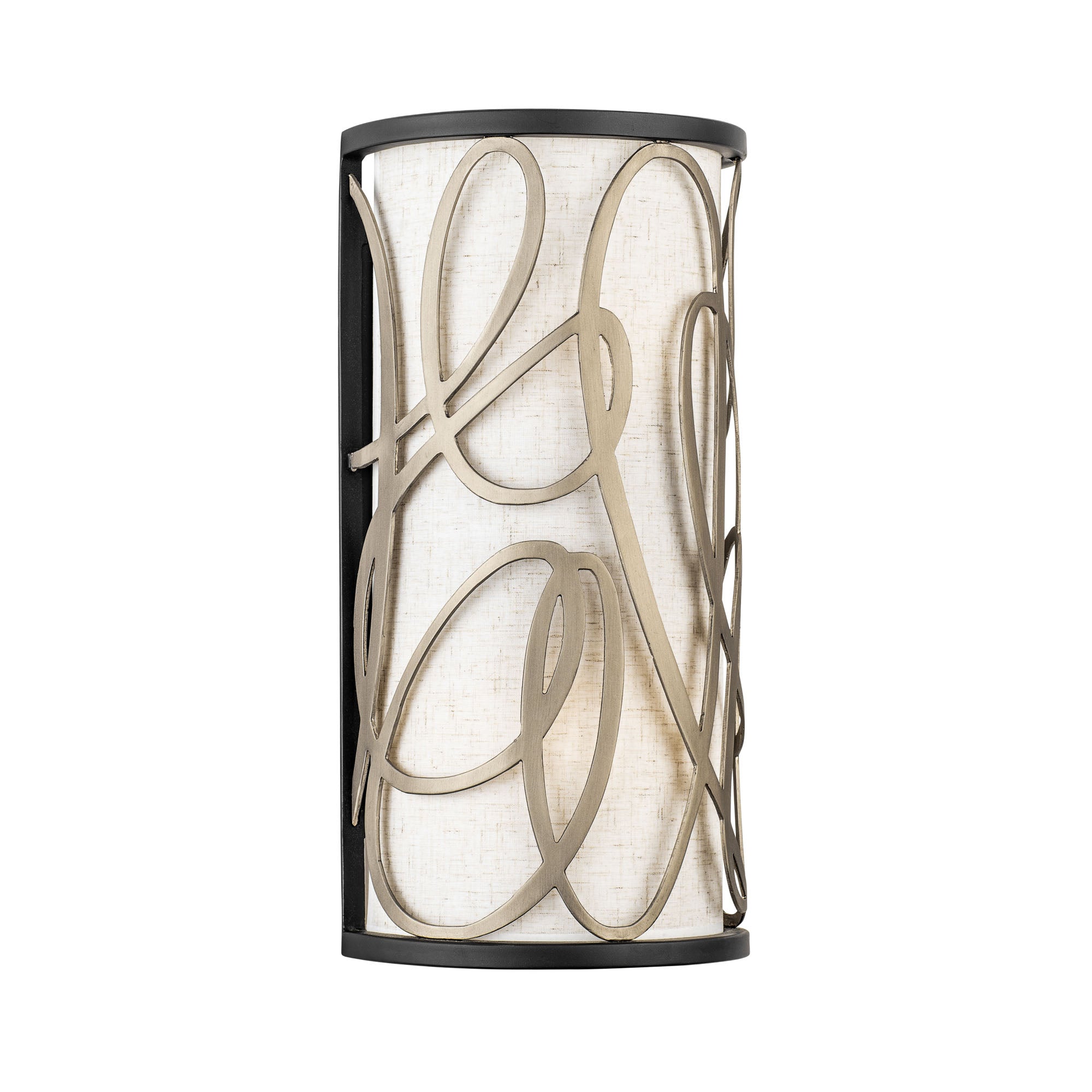 Scribble 2-Light Sconce - Matte Black/Artifact
