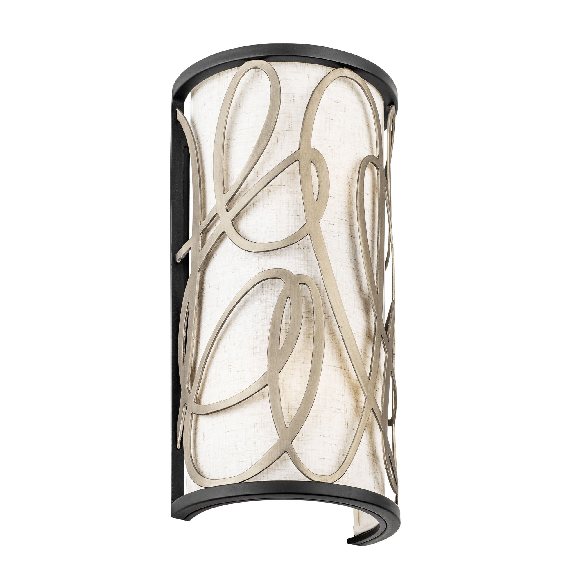 Scribble 2-Light Sconce - Matte Black/Artifact