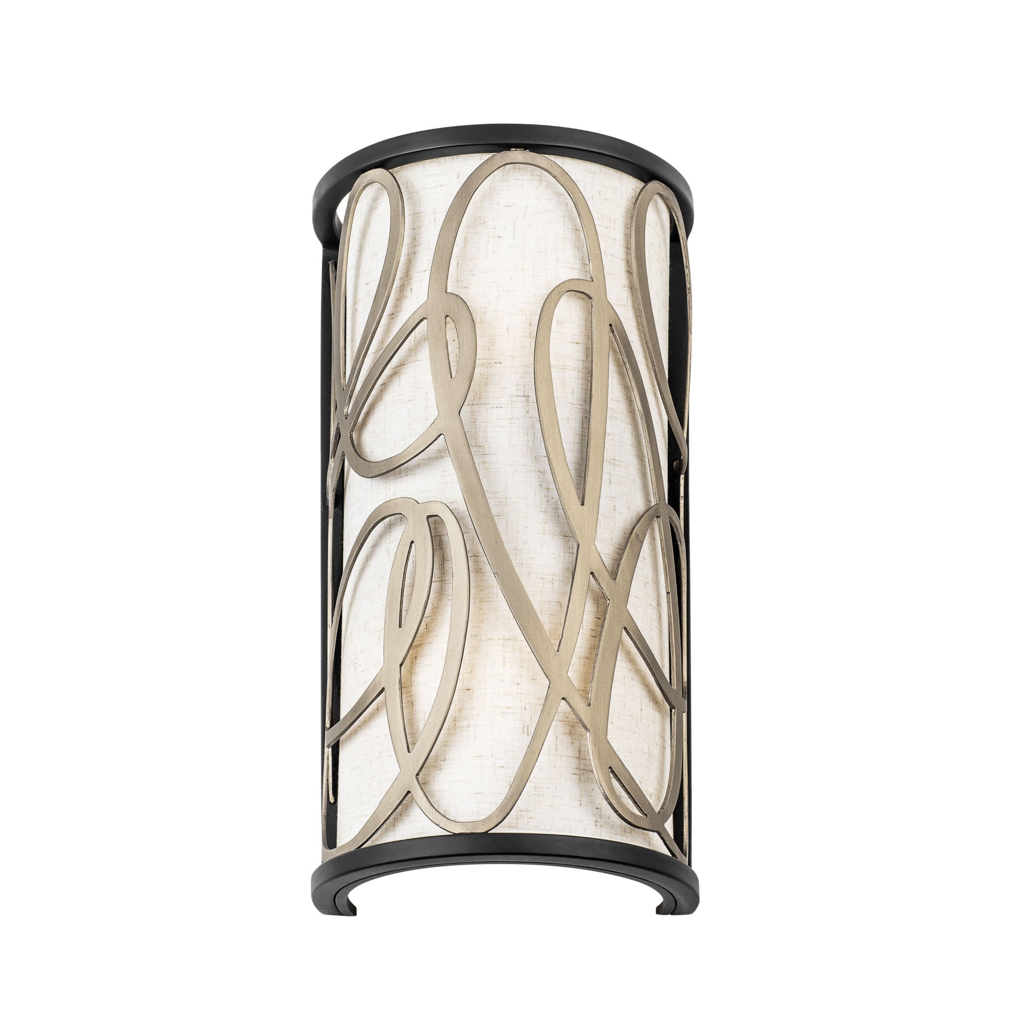 Scribble 2-Light Sconce - Matte Black/Artifact