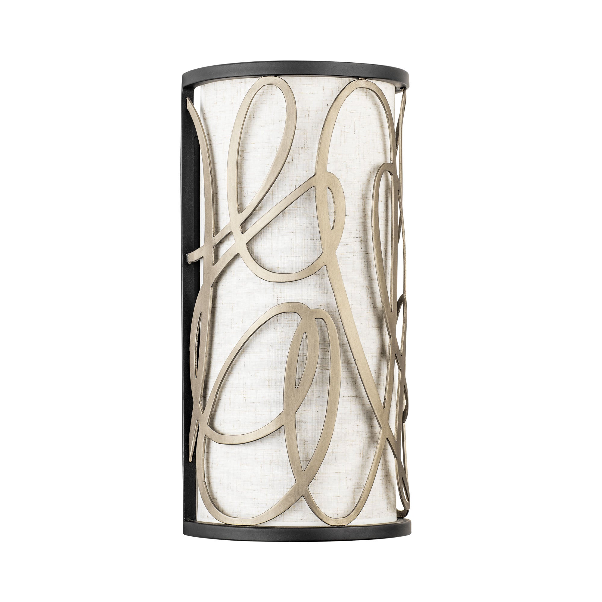 Scribble 2-Light Sconce - Matte Black/Artifact