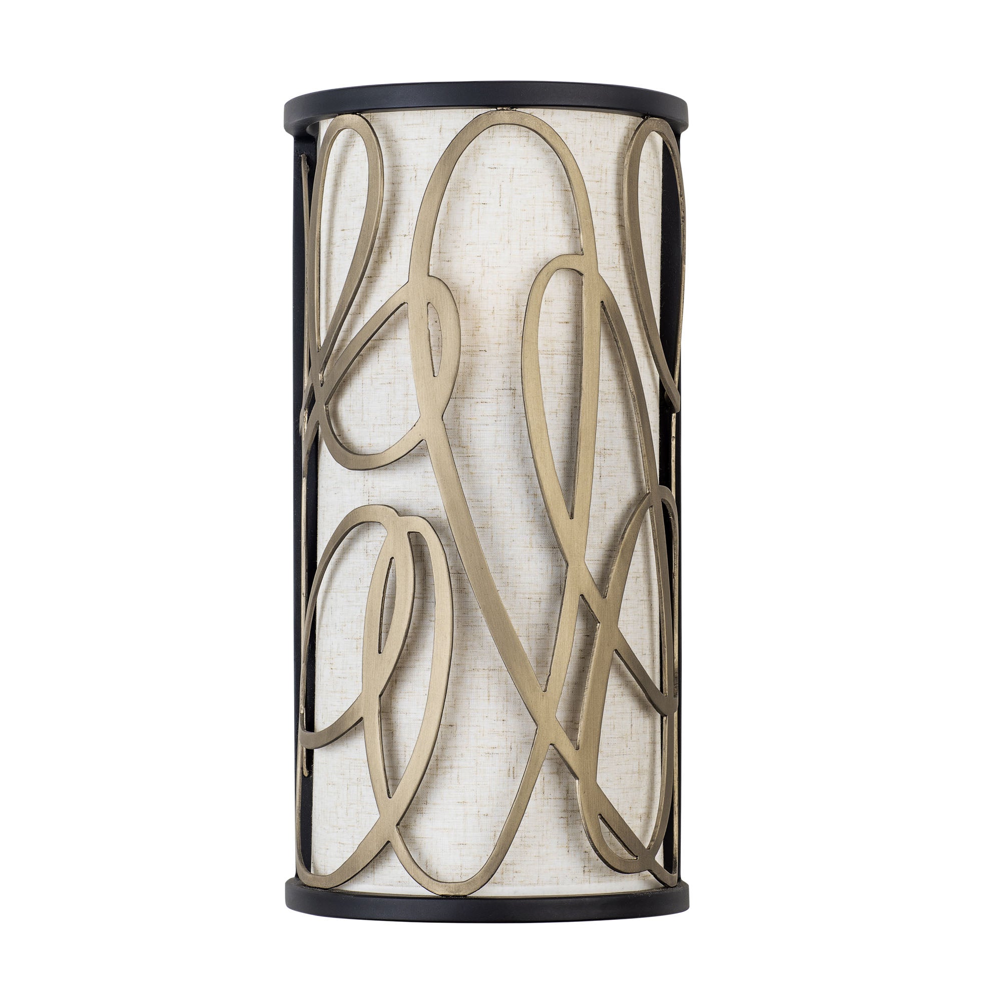 Scribble 2-Light Sconce - Matte Black/Artifact