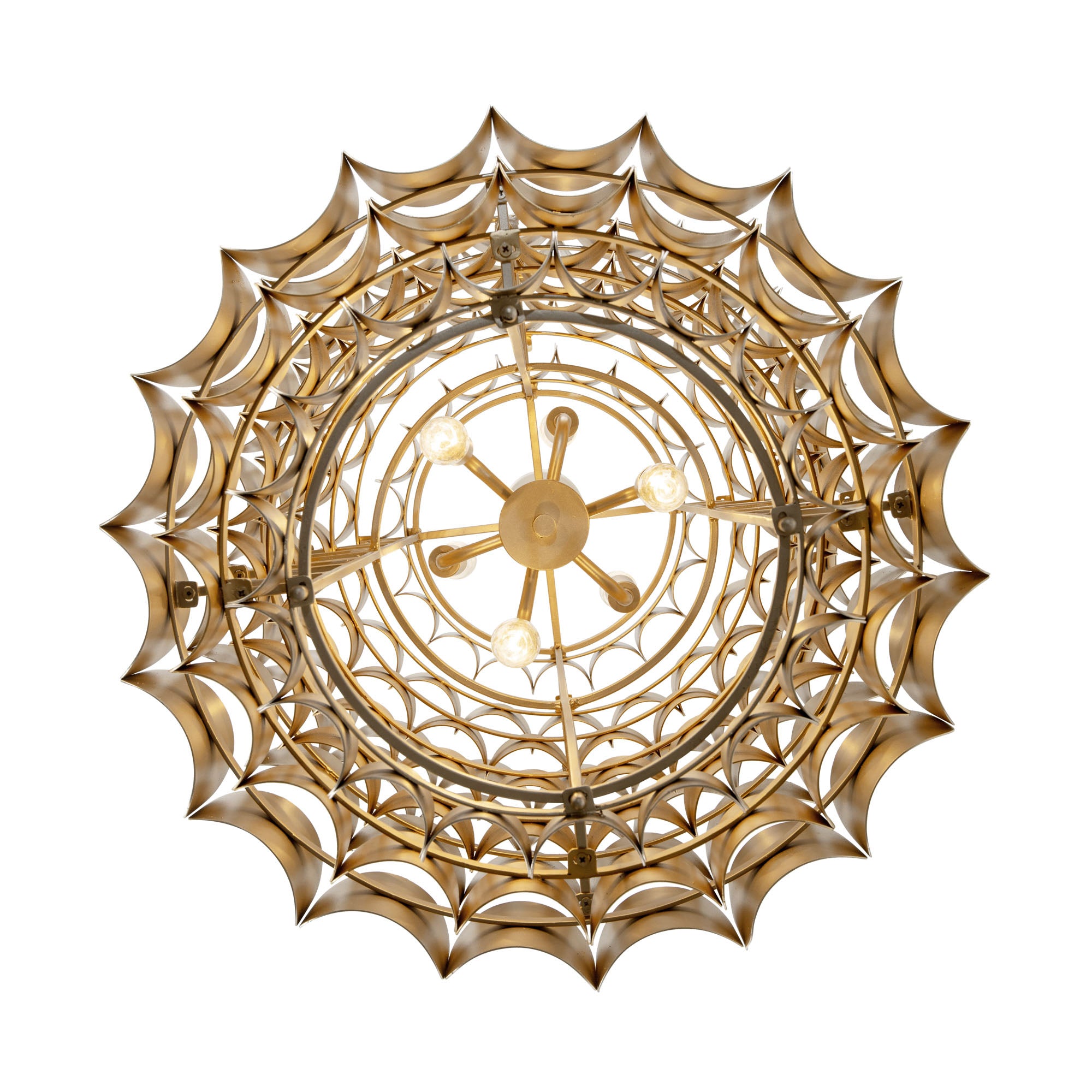 Swoon 6 Light Foyer - Antique Gold/Gold Dust