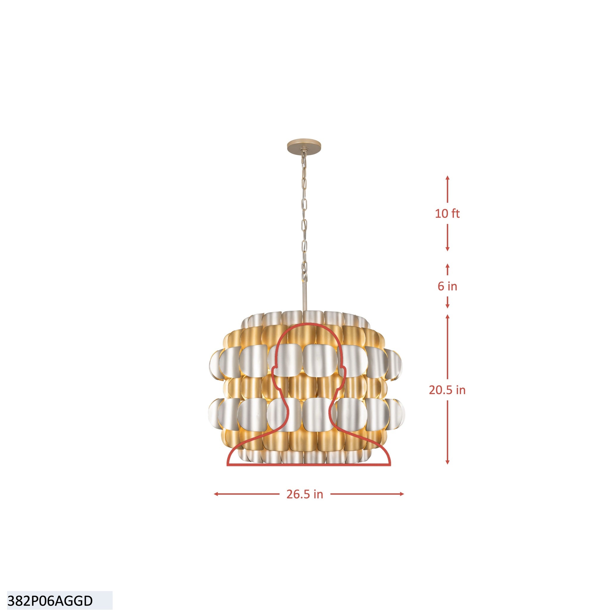 Swoon 6 Light Pendant - Matte White