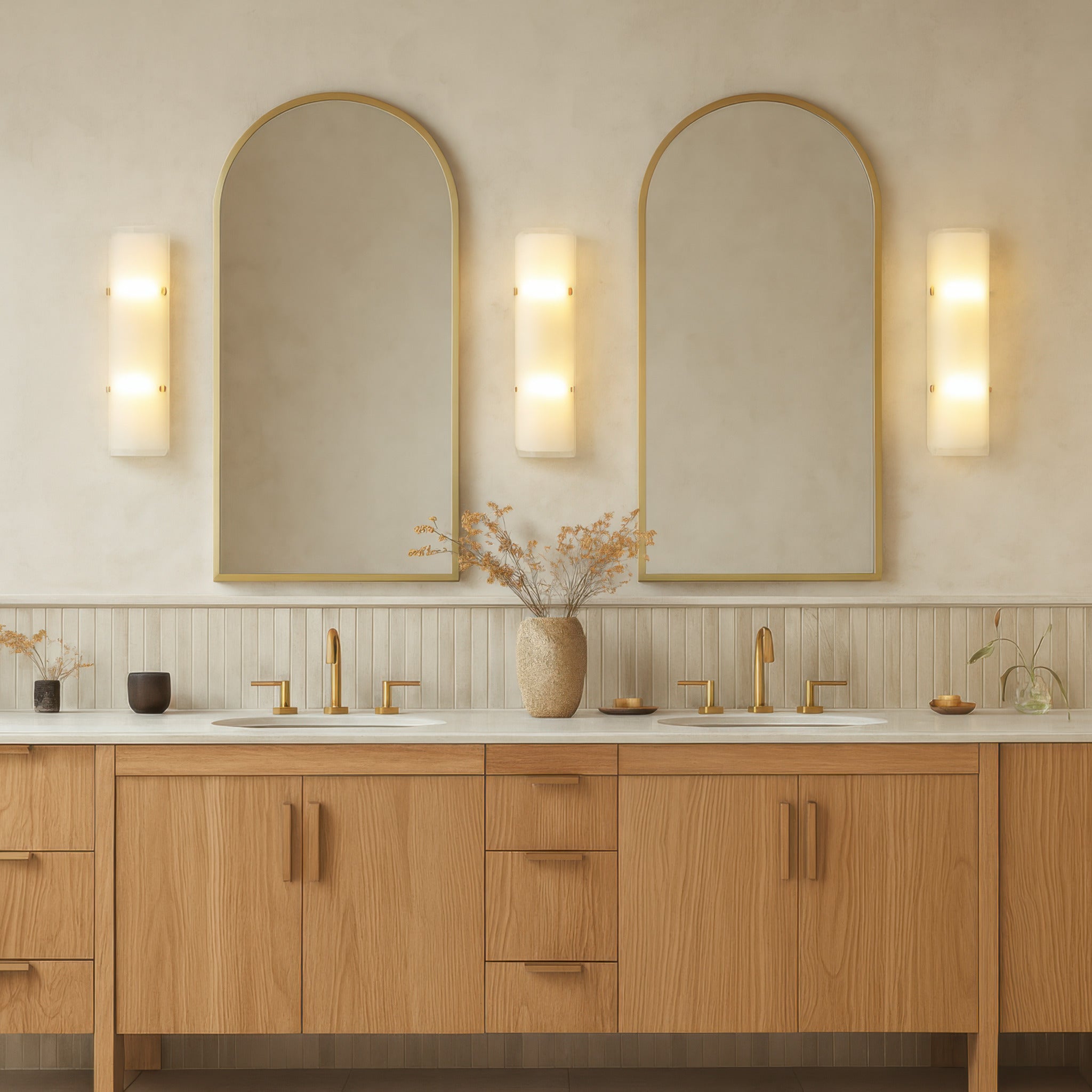 Fairchild 2-Light Sconce - Black/Polished Nickel/Satin Brass