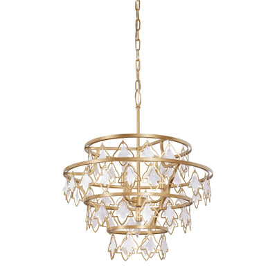 Fleur 4 Light Chandelier - French Gold