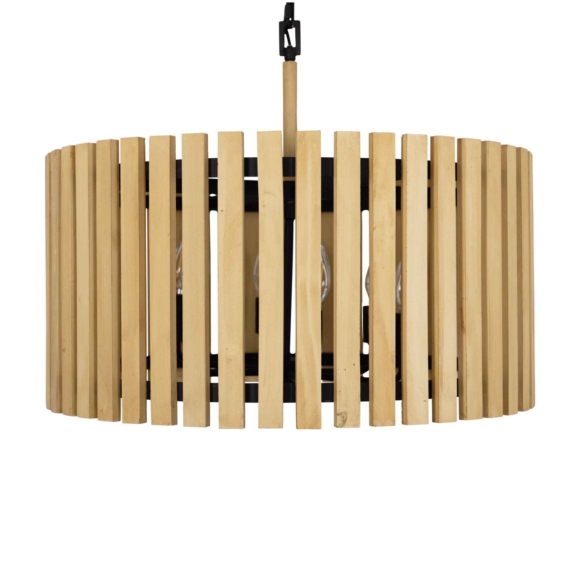 Suratto 6 Light Pendant - Matte Black/Honey Blonde