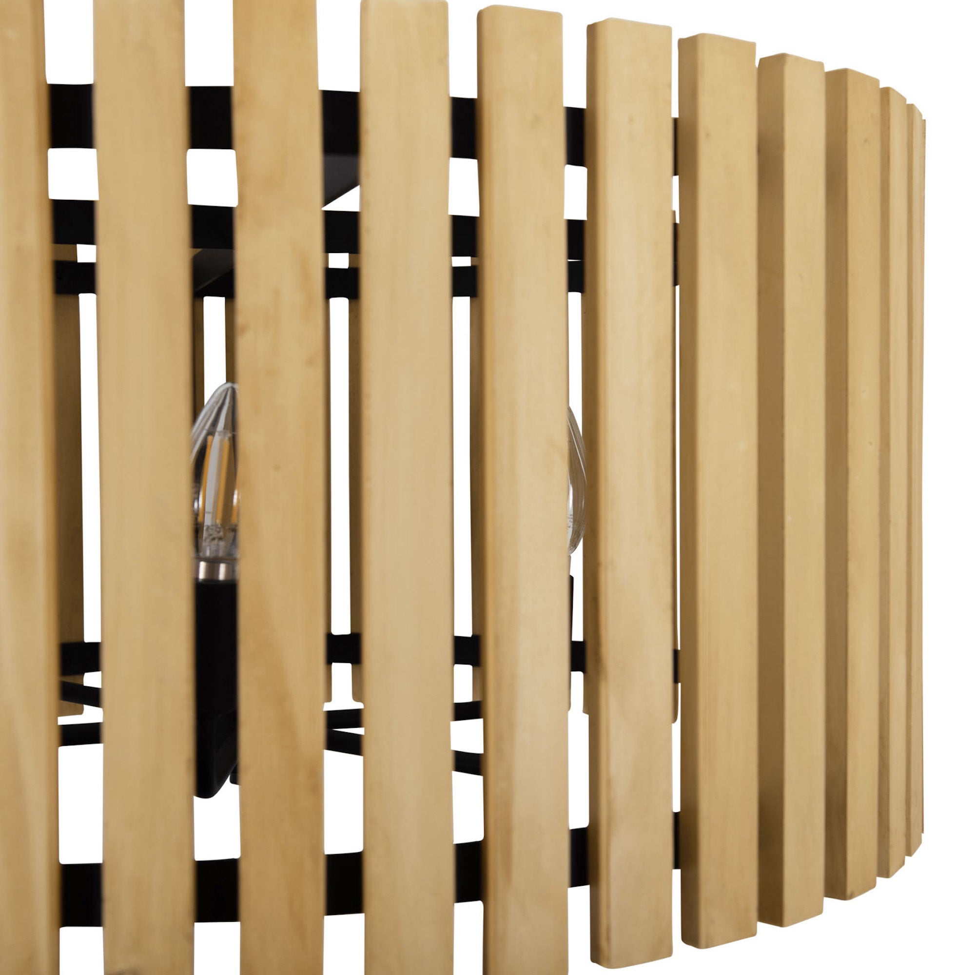 Suratto 6 Light Pendant - Matte Black/Honey Blonde
