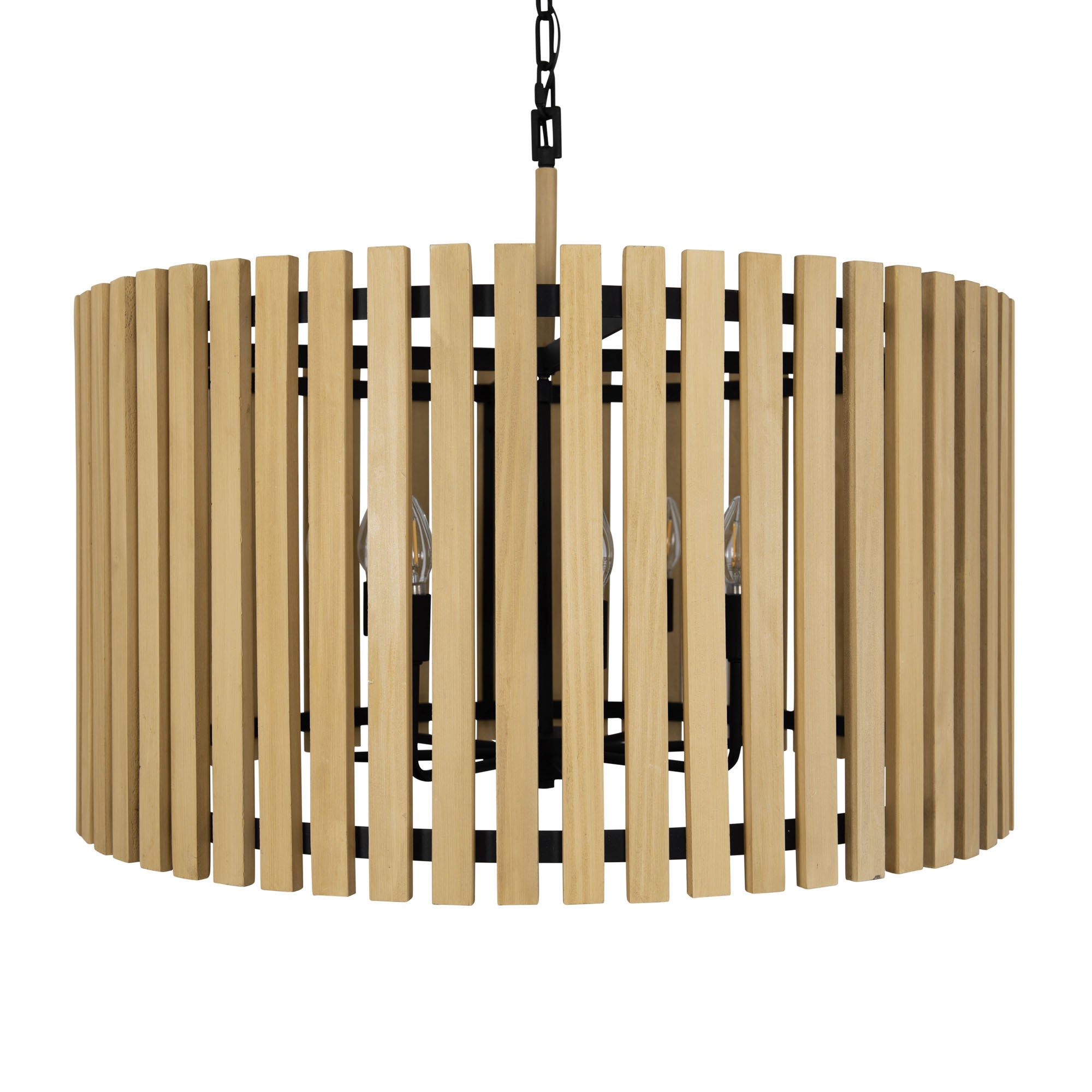 Suratto 8 Light Pendant - Matte Black/Honey Blonde