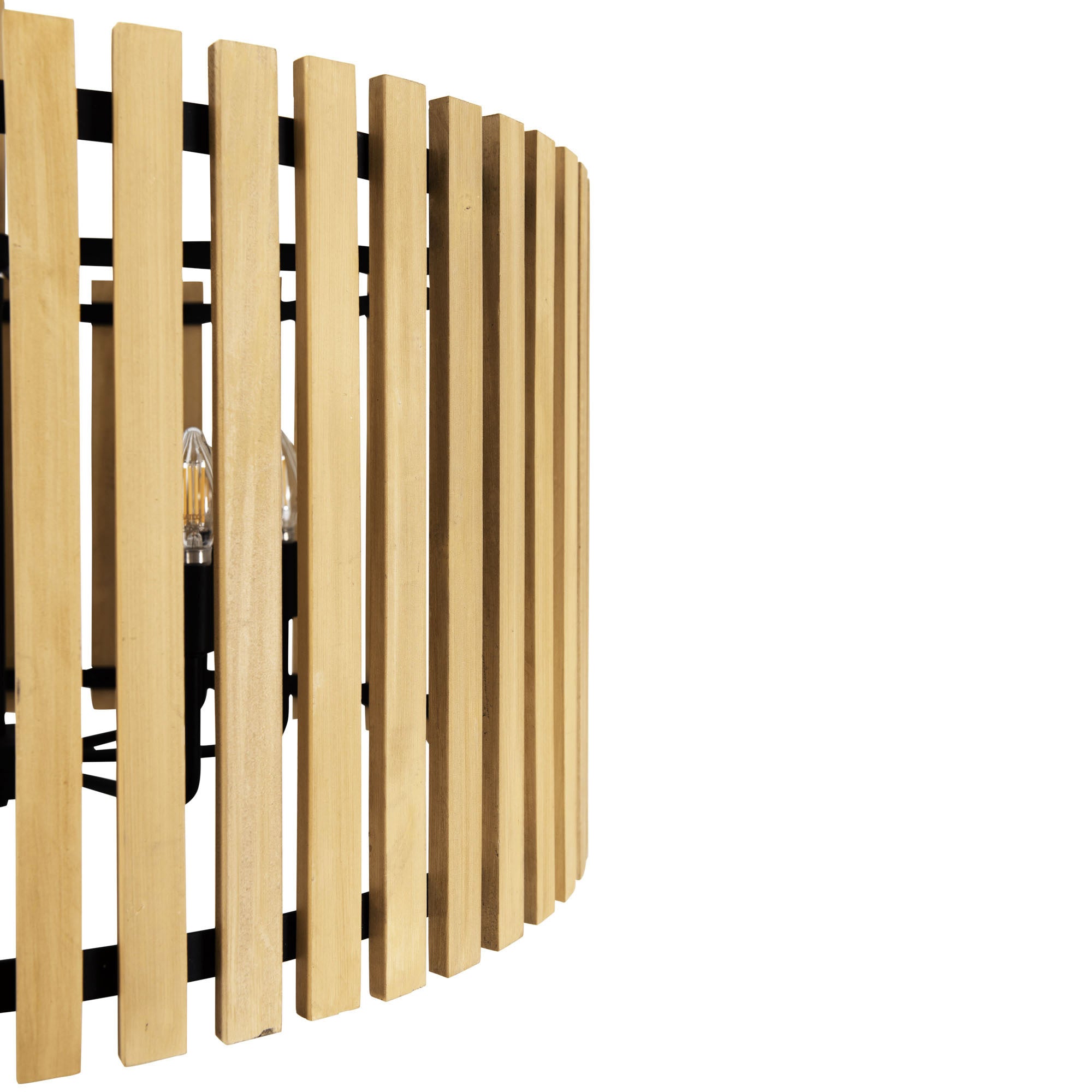 Suratto 8 Light Pendant - Matte Black/Honey Blonde