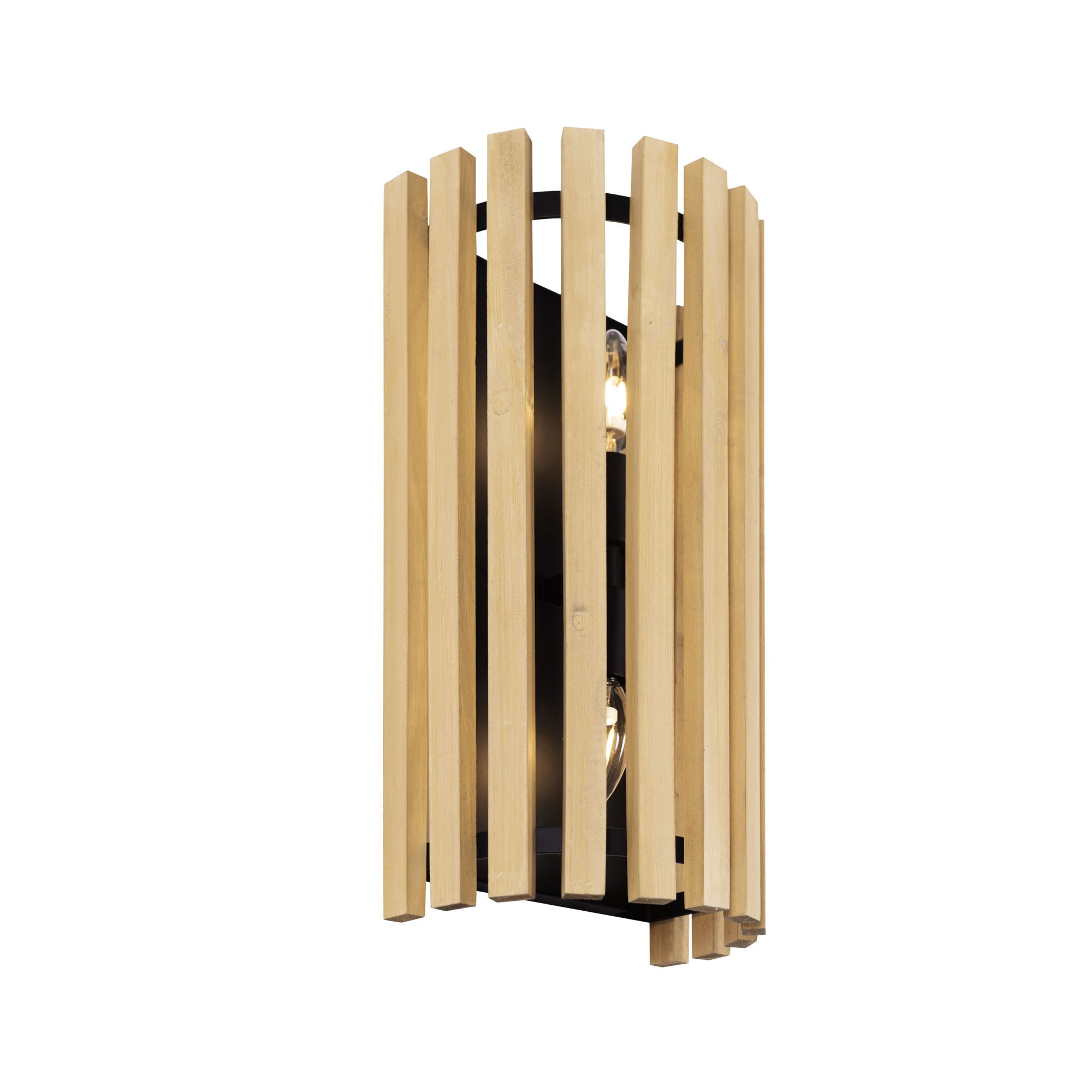 Suratto 2 Light Sconce - Matte Black/Honey Blonde