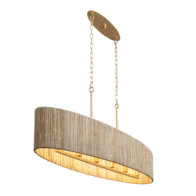 Jacob's Ladder 6 Light Linear Pendant - French Gold