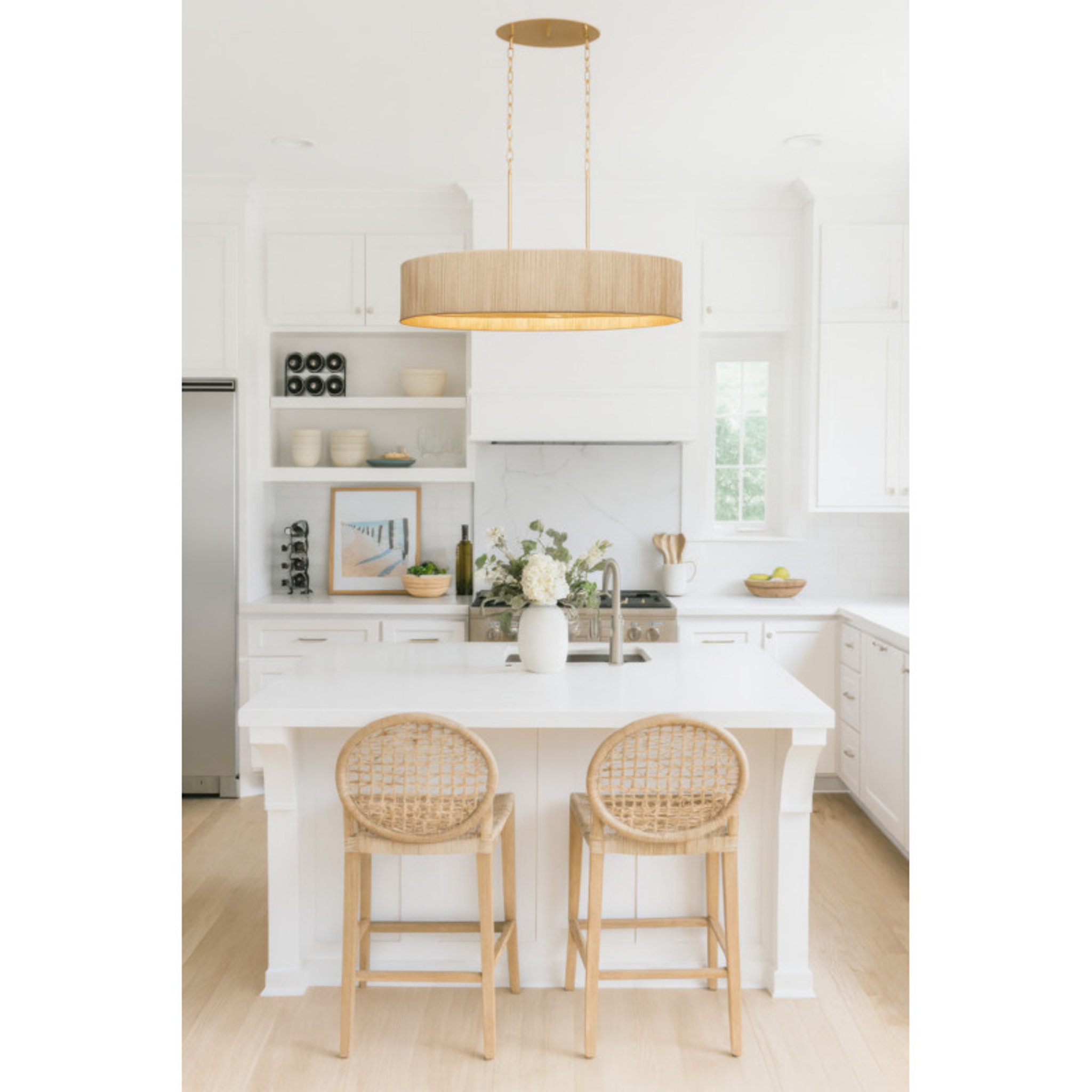 Jacob's Ladder 6-Light Linear Pendant - French Gold
