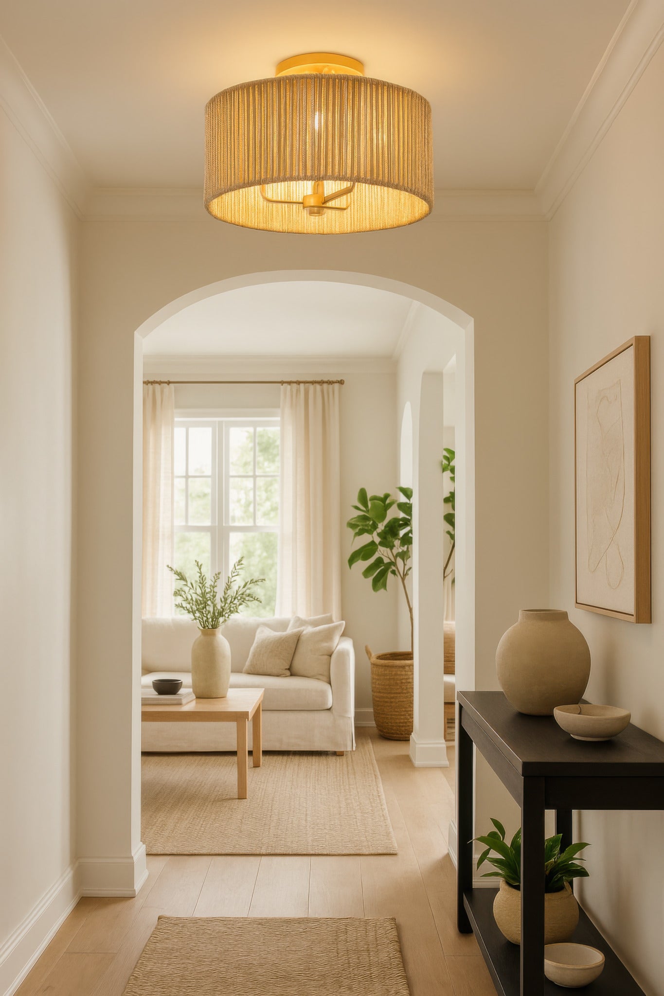 Jacob's Ladder 3-Light Semi-Flush - French Gold