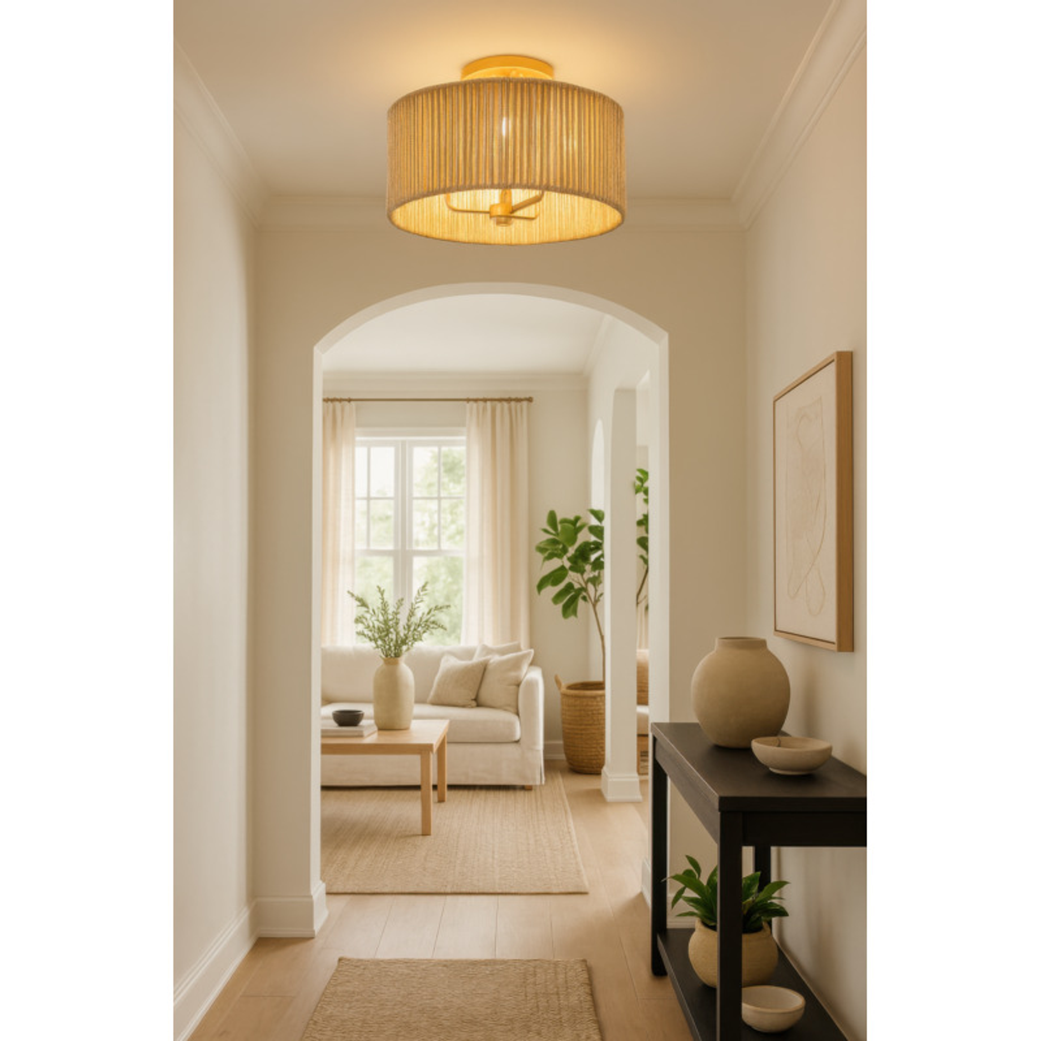 Jacob's Ladder 3-Light Semi-Flush - French Gold