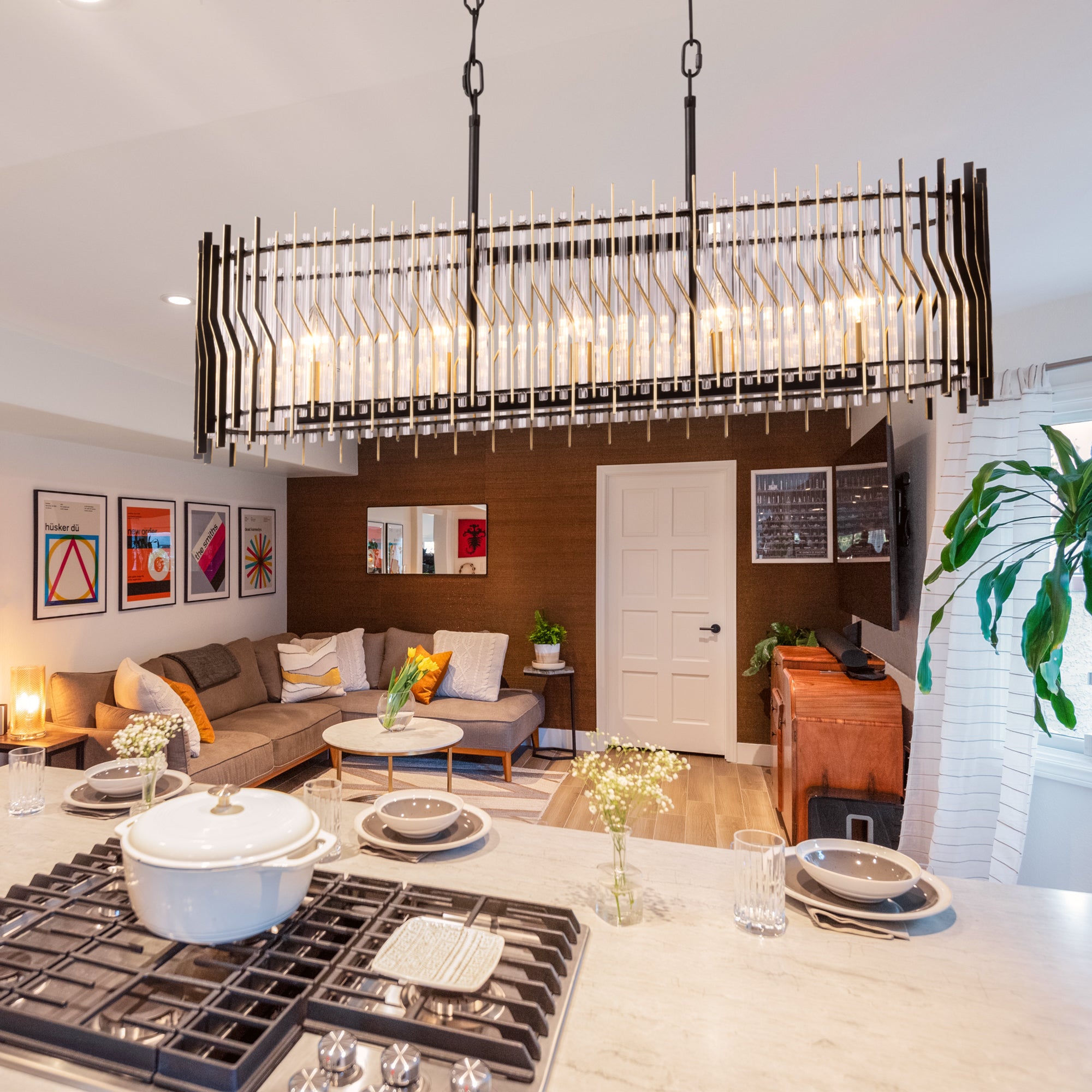 Park Row Island - Matte Black/French Gold