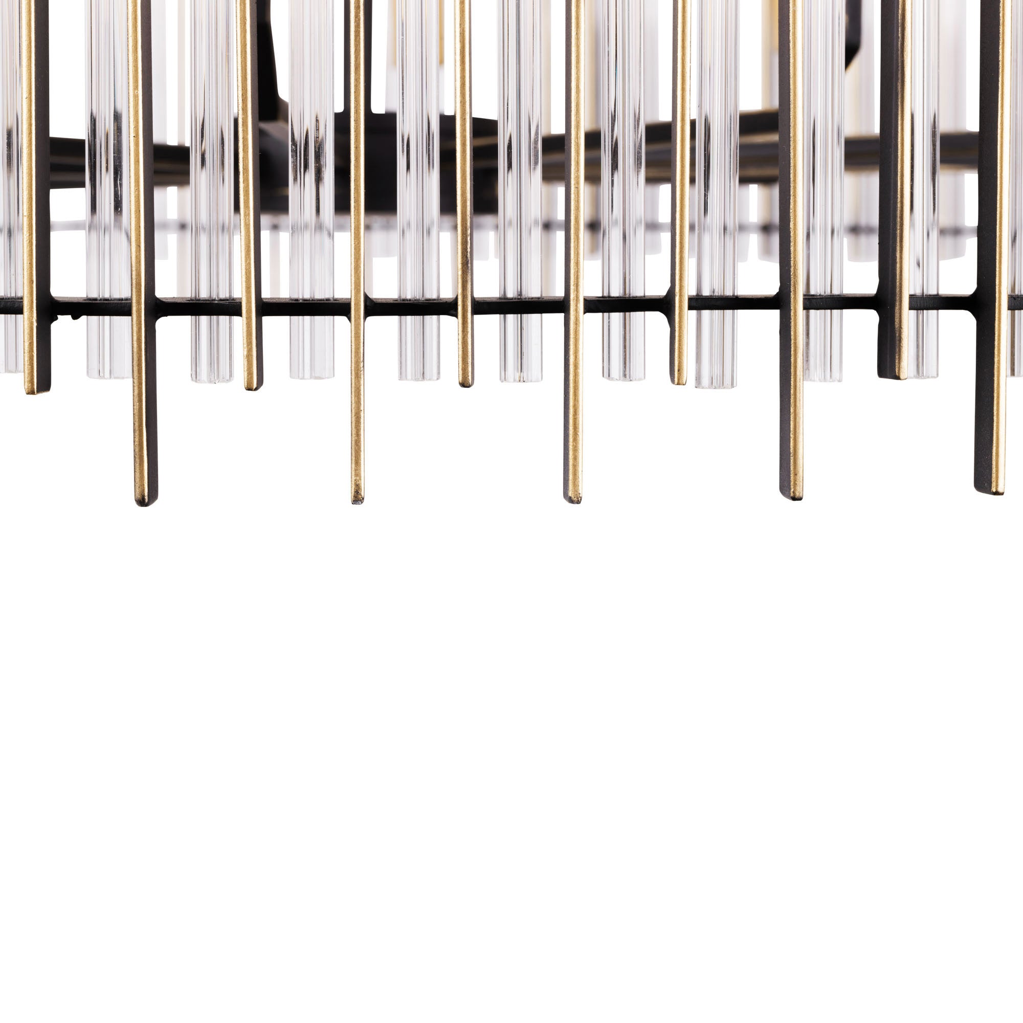 Park Row 10-Light Pendant - Matte Black/French Gold