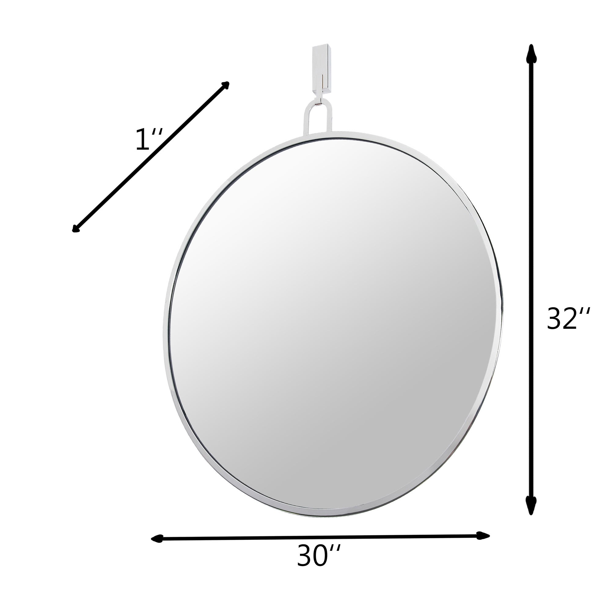 Stopwatch 407A01PN 30-Inch Round Mirror - Polished Nickel