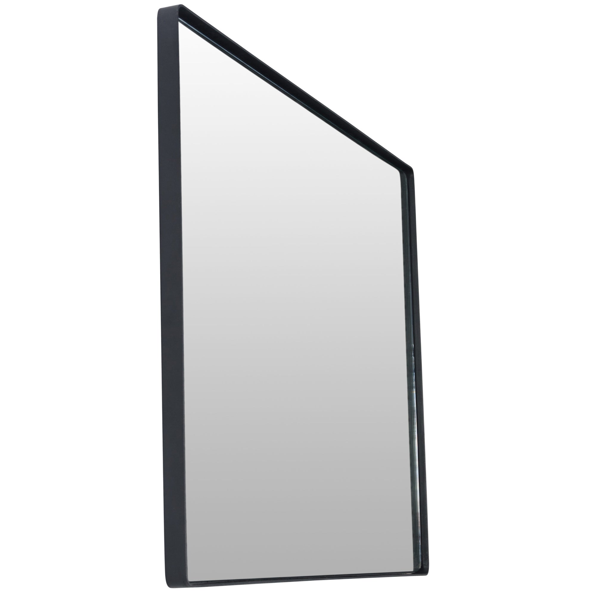 Kye 24x30 Rectangular Rounded Wall Mirror - Black