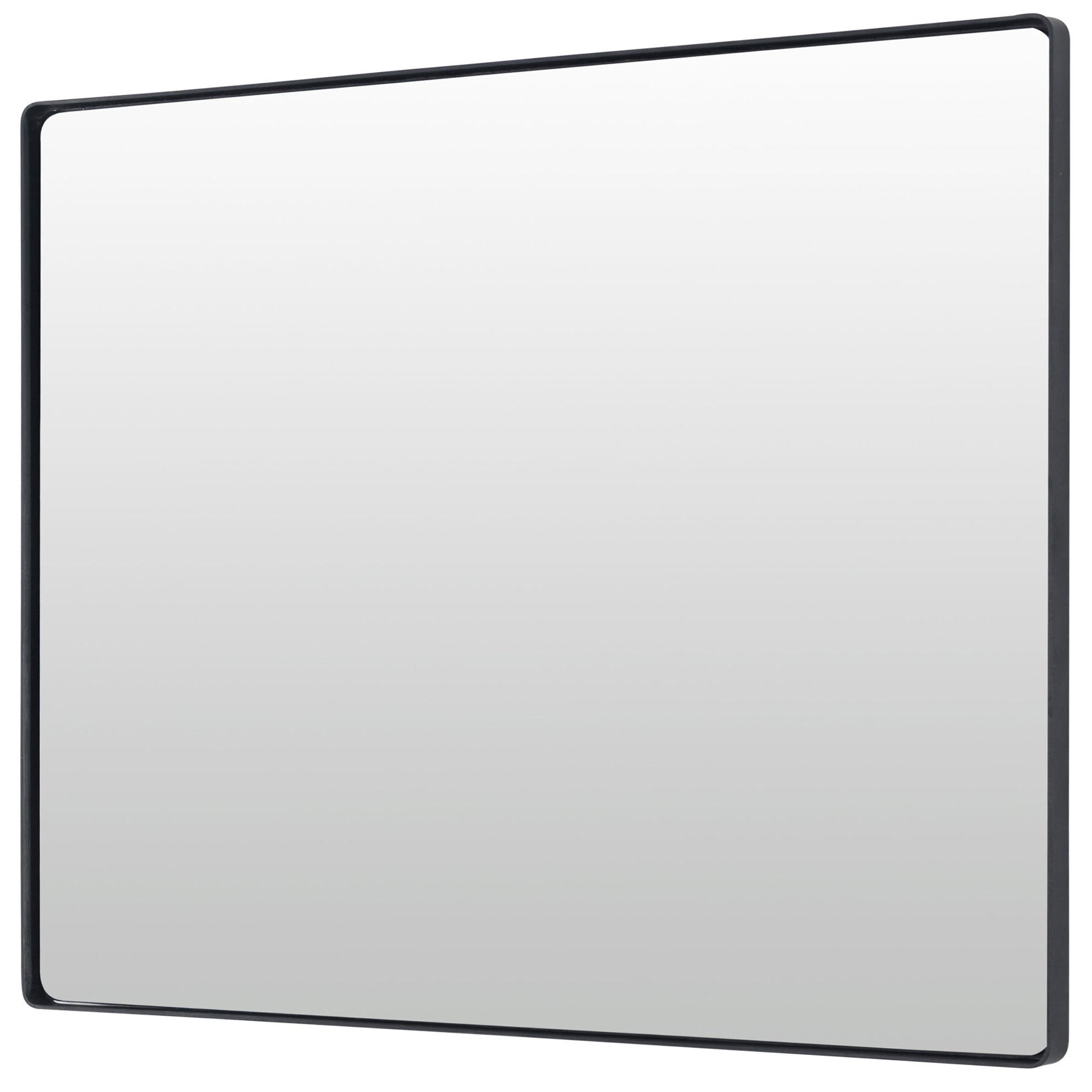 Kye 24x30 Rectangular Rounded Wall Mirror - Black
