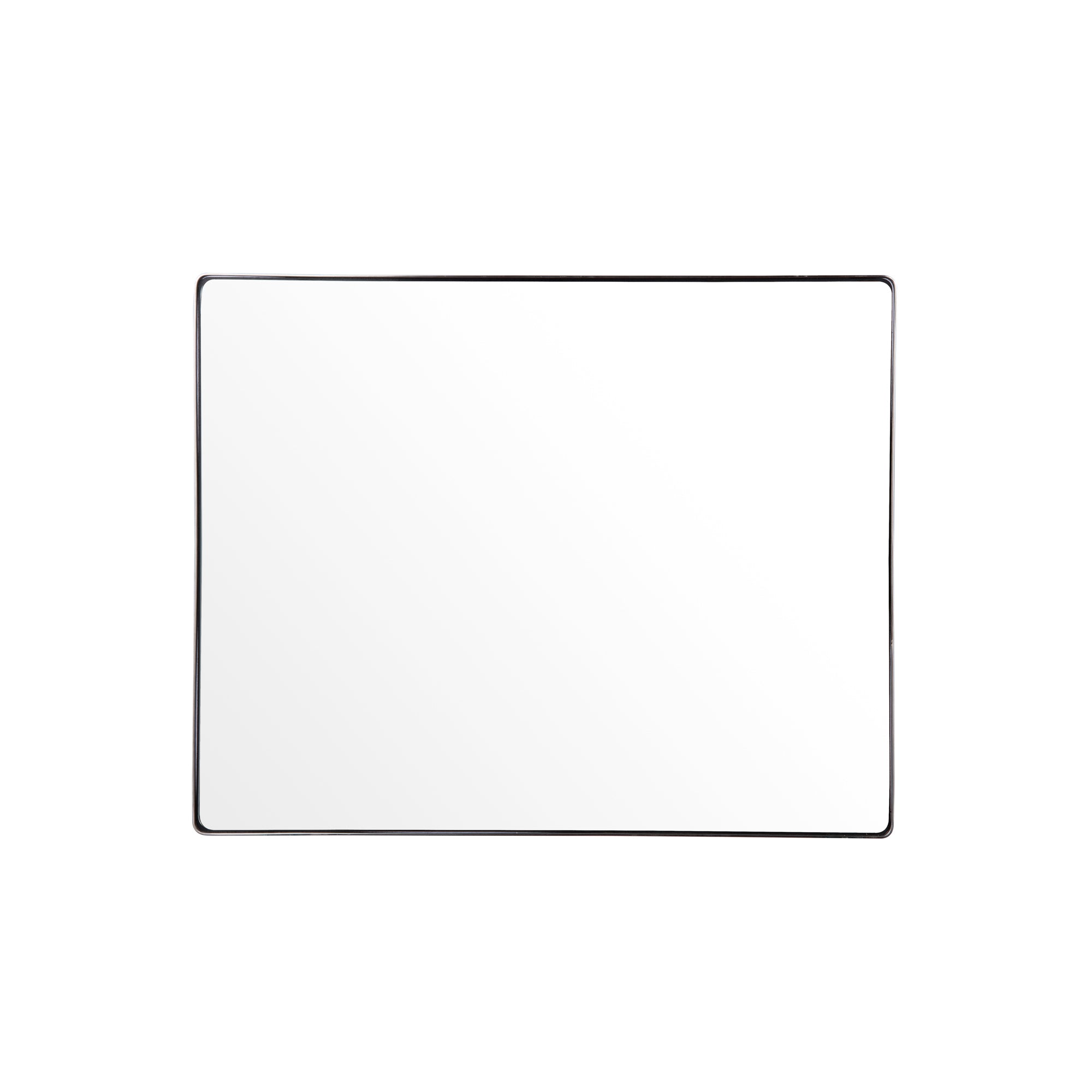 Kye 30x24 Rounded Rectangular Wall Mirror - Polished Nickel