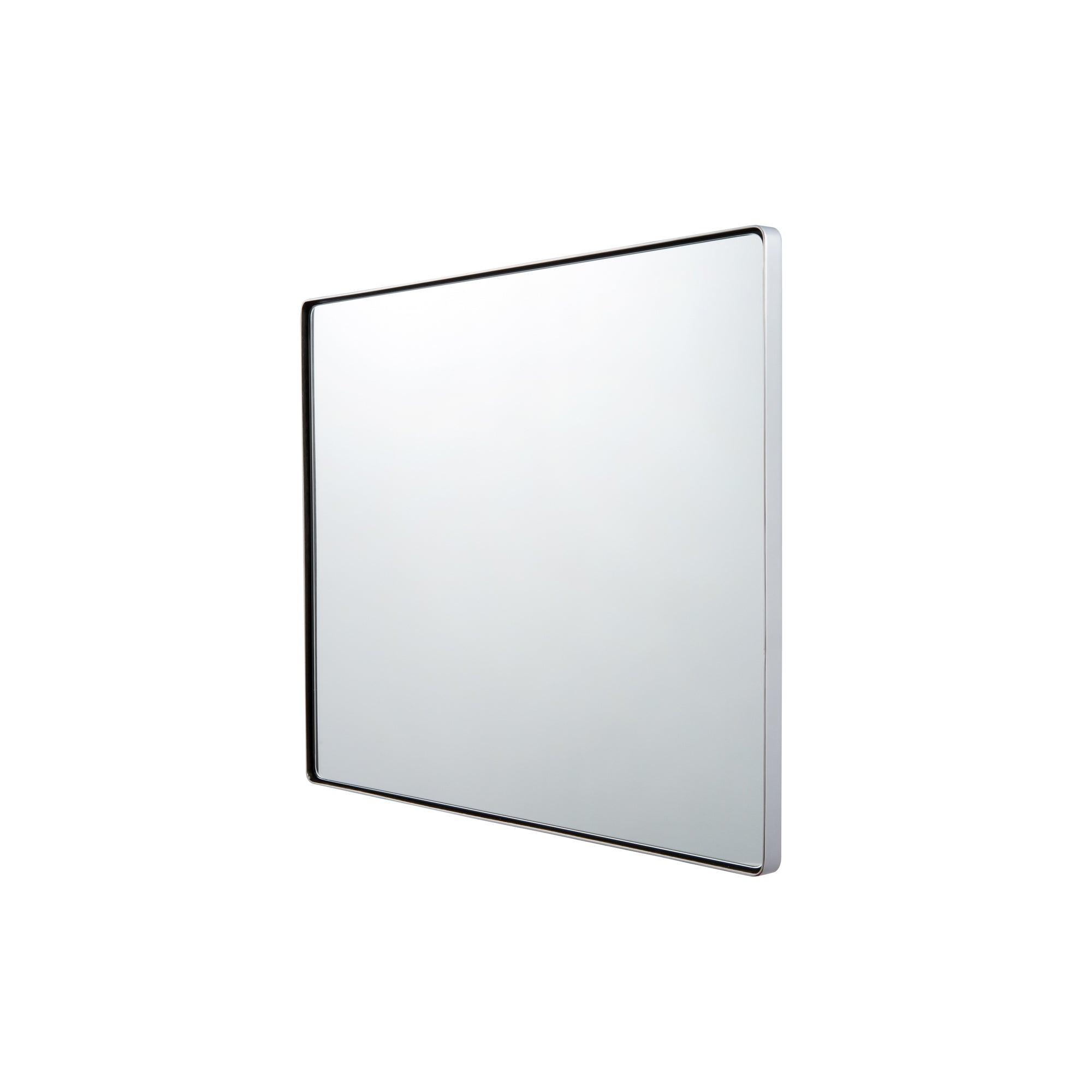 Kye 30x24 Rounded Rectangular Wall Mirror - Polished Nickel