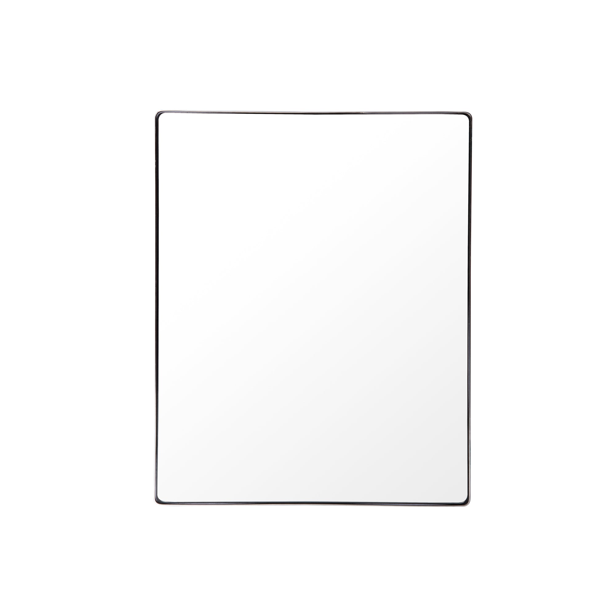 Kye 30x24 Rounded Rectangular Wall Mirror - Polished Nickel