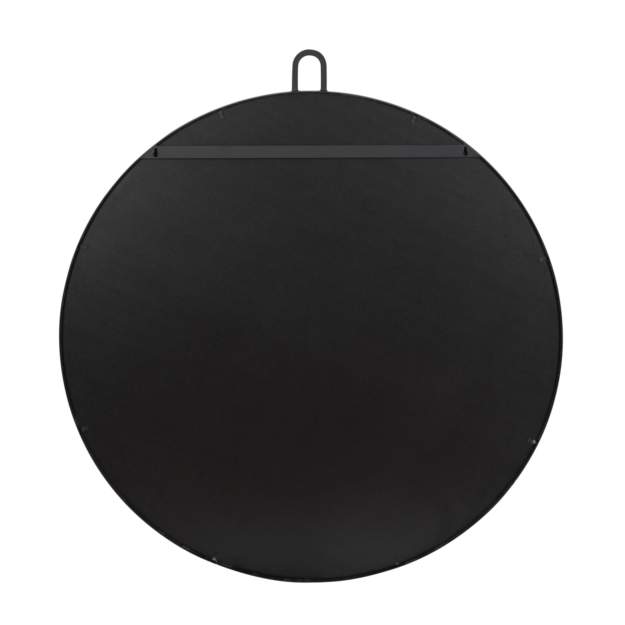 Stopwatch 40-in Round Mirror - Black