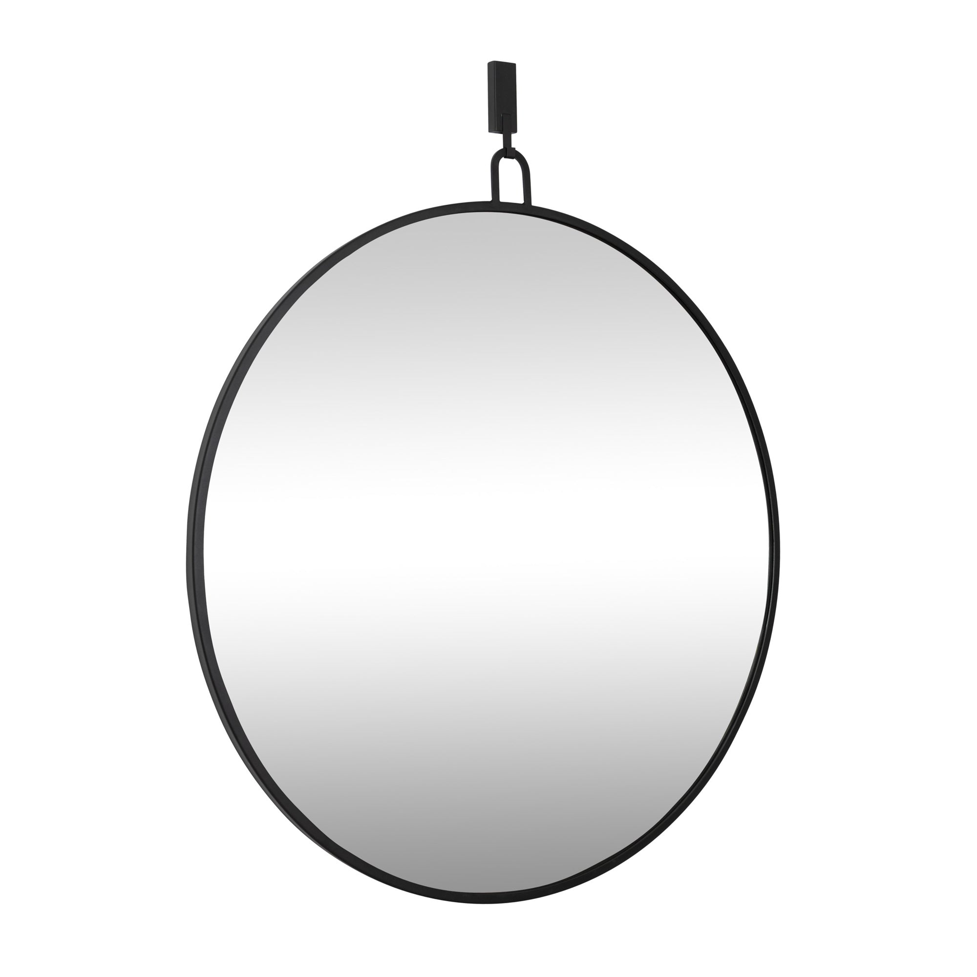 Stopwatch 40-in Round Mirror - Black