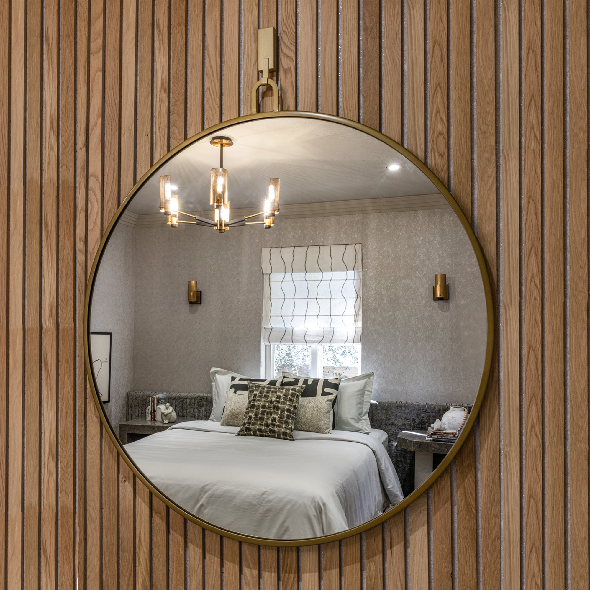 Stopwatch 407A03GO 40-Inch Round Mirror - Gold