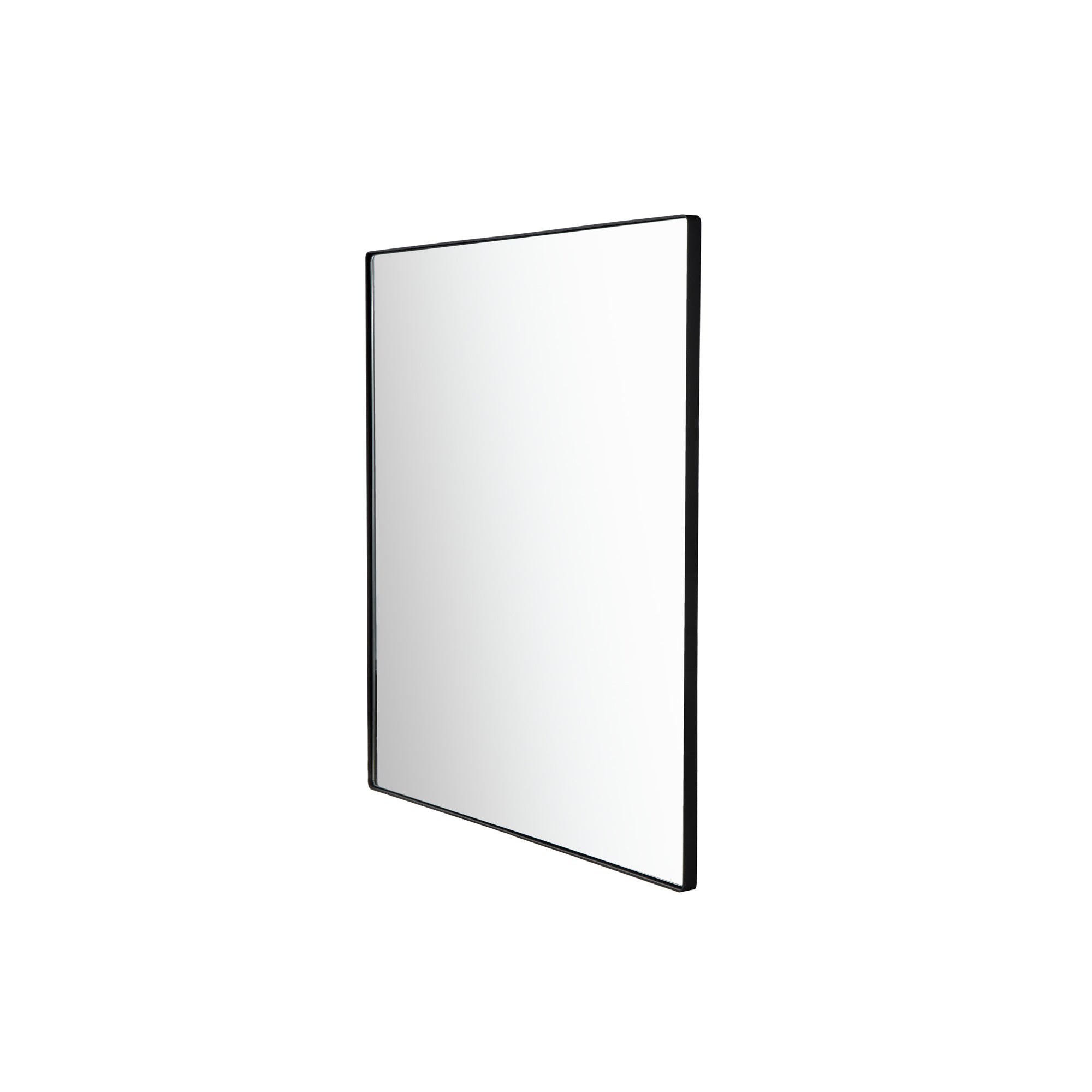 Kye 40x40 Rounded Square Wall Mirror - Black