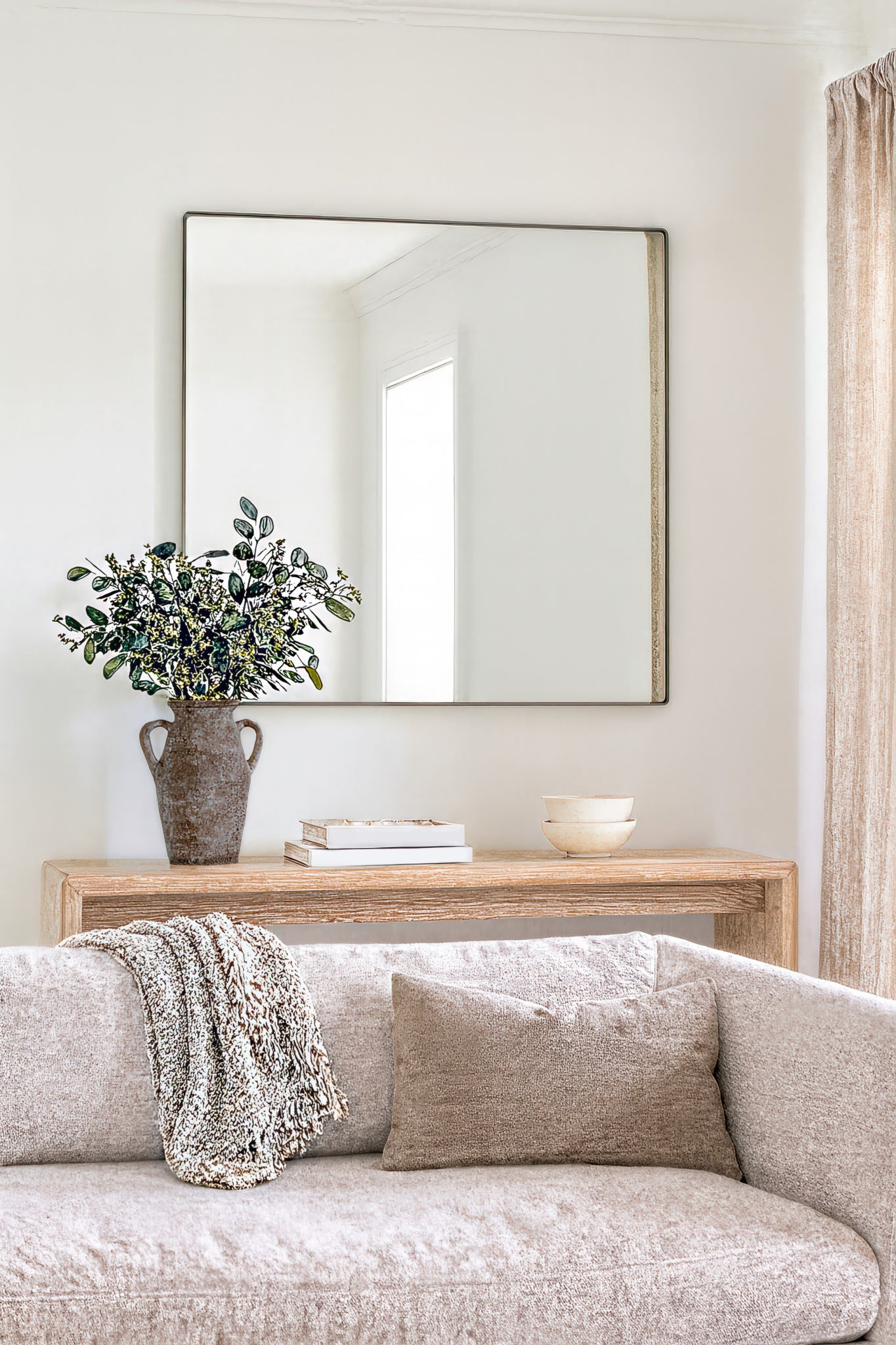 Kye 40x40 Rounded Square Wall Mirror - Bronze