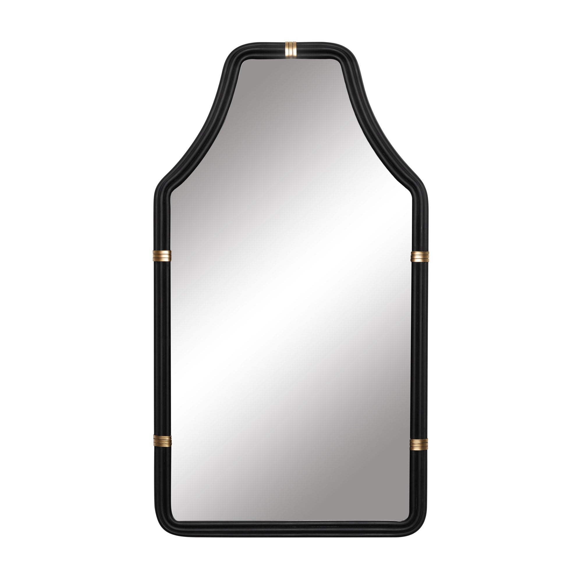 Federal Case 22x40 Wall Mirror - Matte Black/French Gold