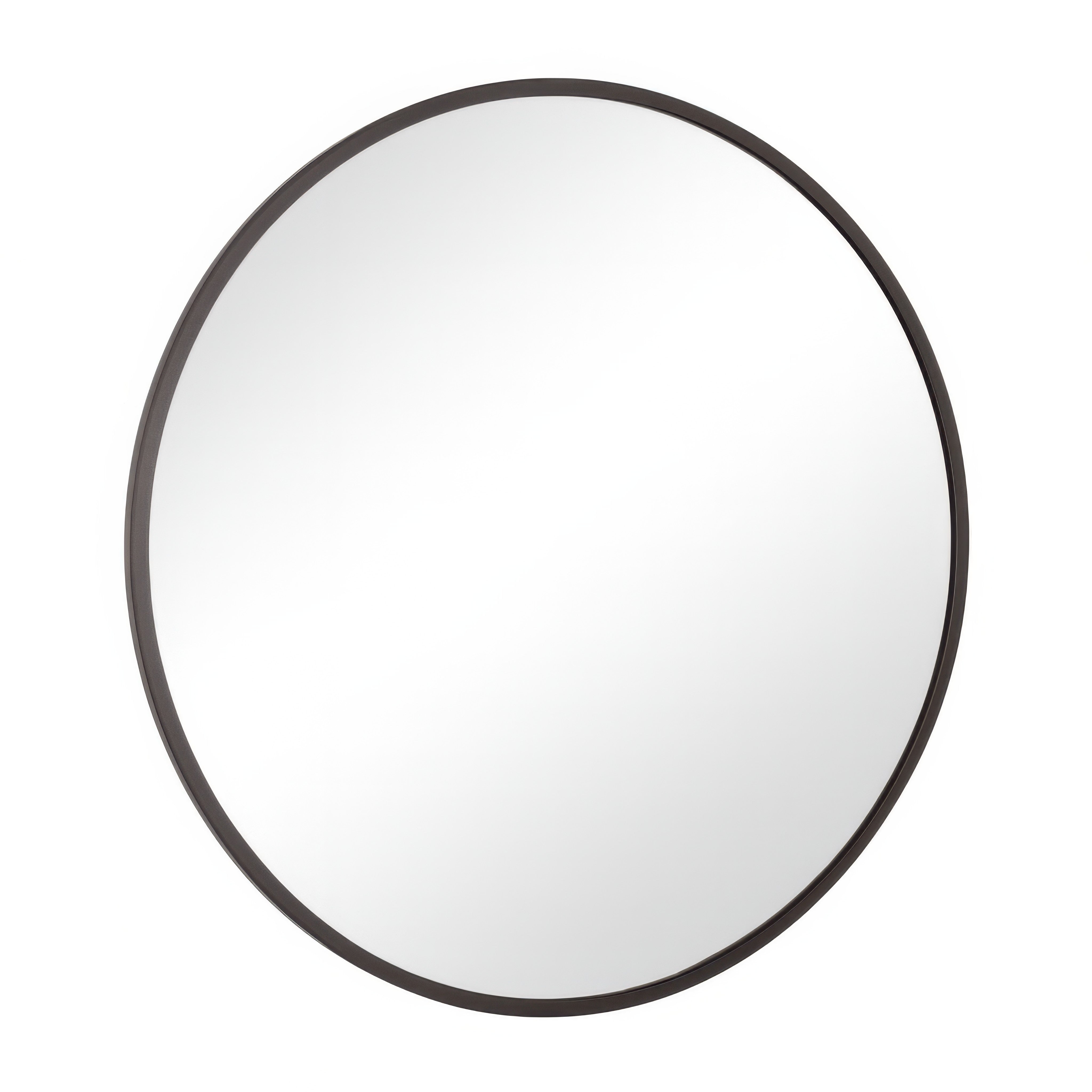 Cottage 30-in Round Mirror - Bronze