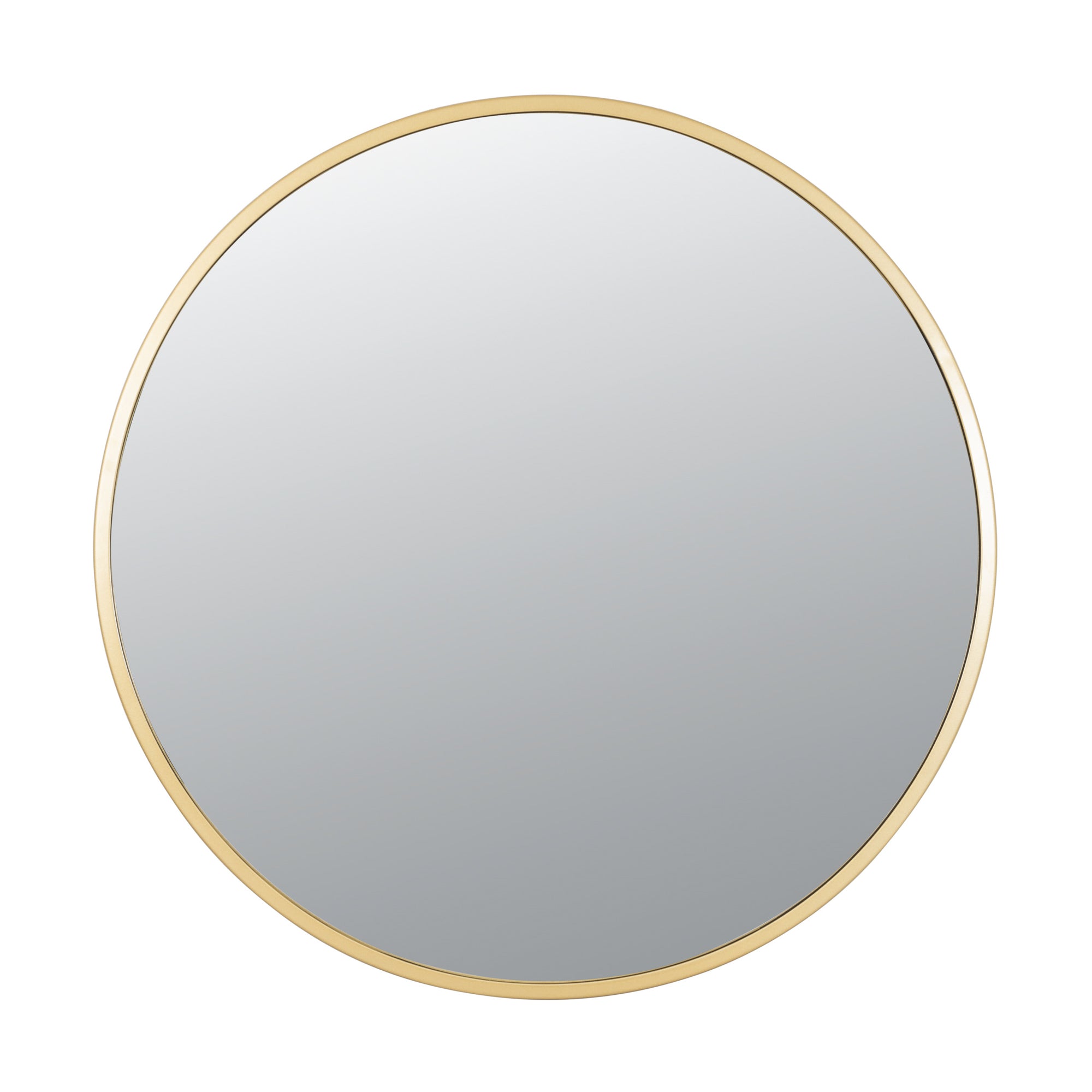 Cottage 30-in Round Mirror - Gold