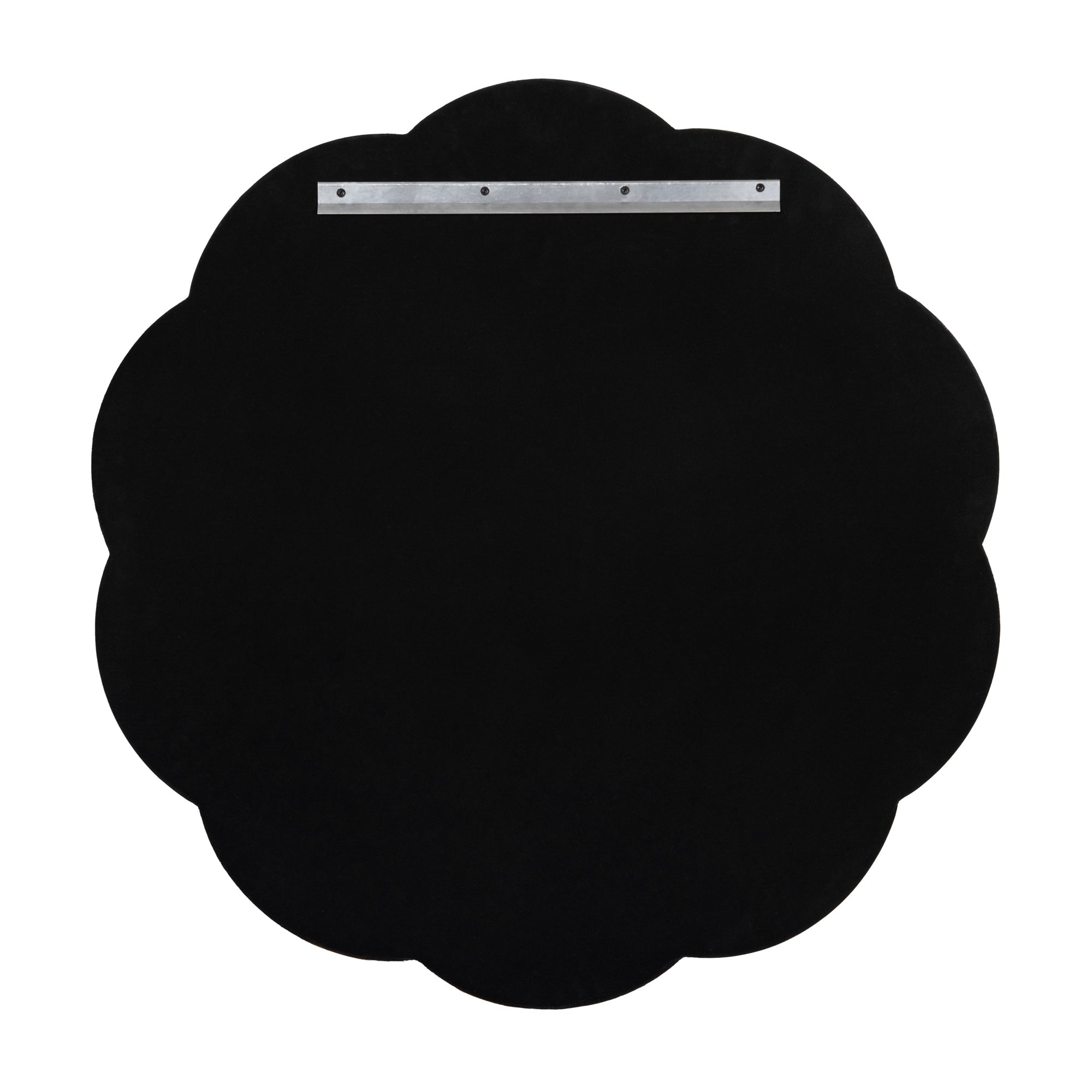 Scallop 36-in Wall Mirror - Gray Shagreen/Weathered Brass