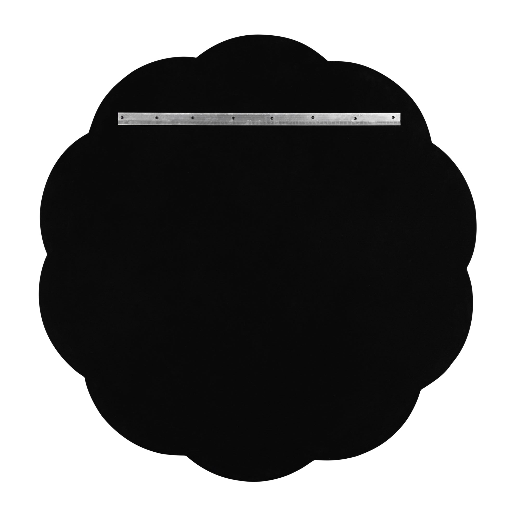 Scallop 54-in Wall Mirror - Gray Shagreen/Weathered Brass