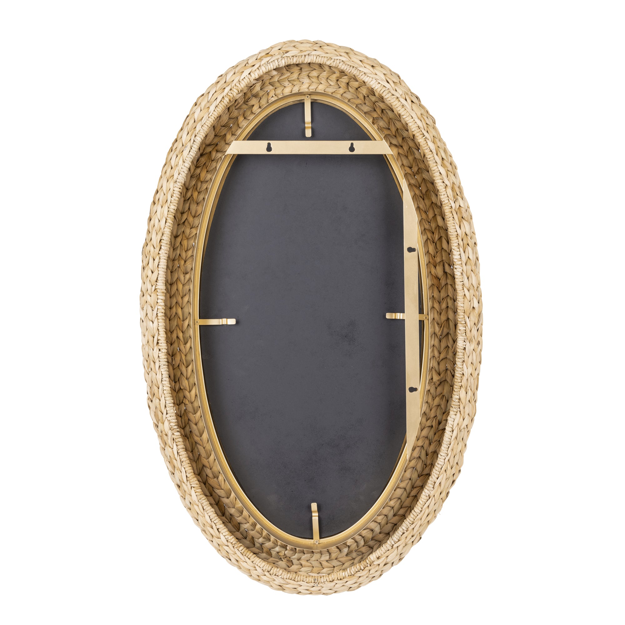 Athena 457MI24FGN 22x40 Oval Wall Mirror - Natural Seagrass