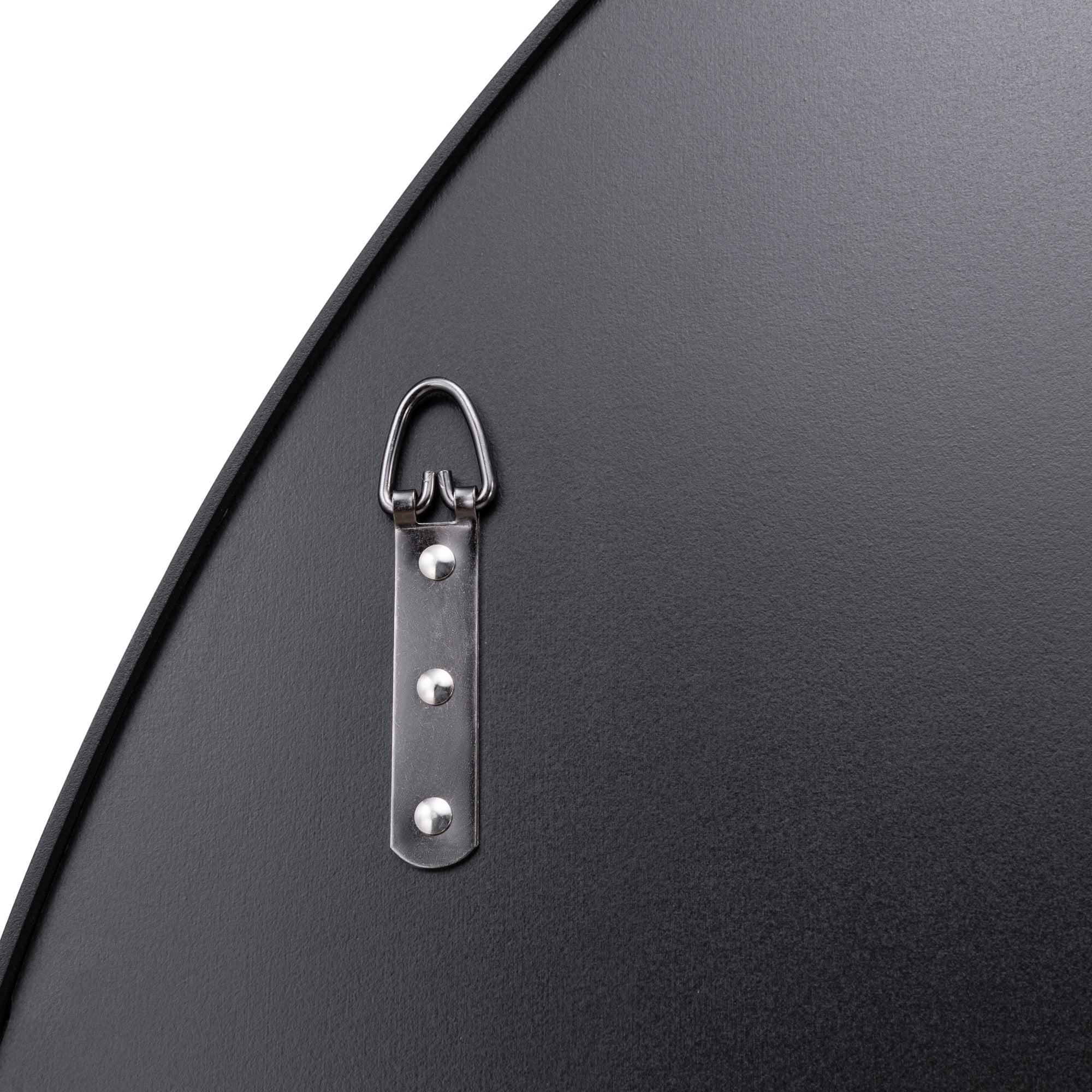 Tablet 40-in Round Wall Mirror - Black