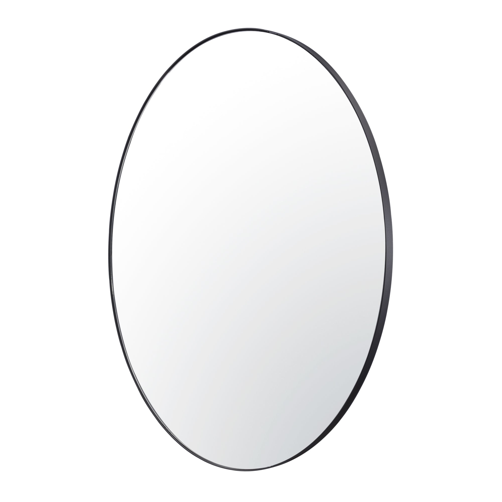 Tablet 50-in Round Wall Mirror - Black
