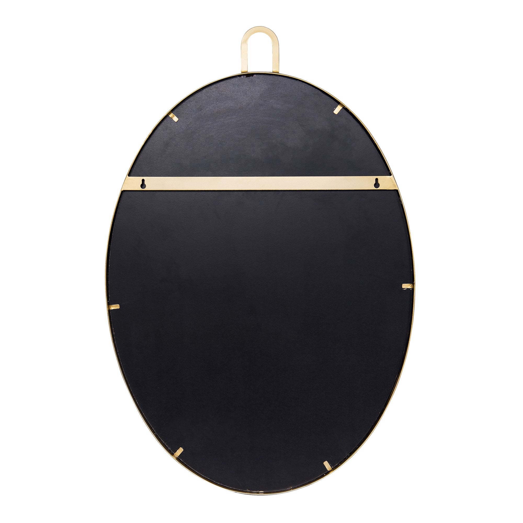 Stopwatch 22x30 Oval Powder Room Mirror - Gold