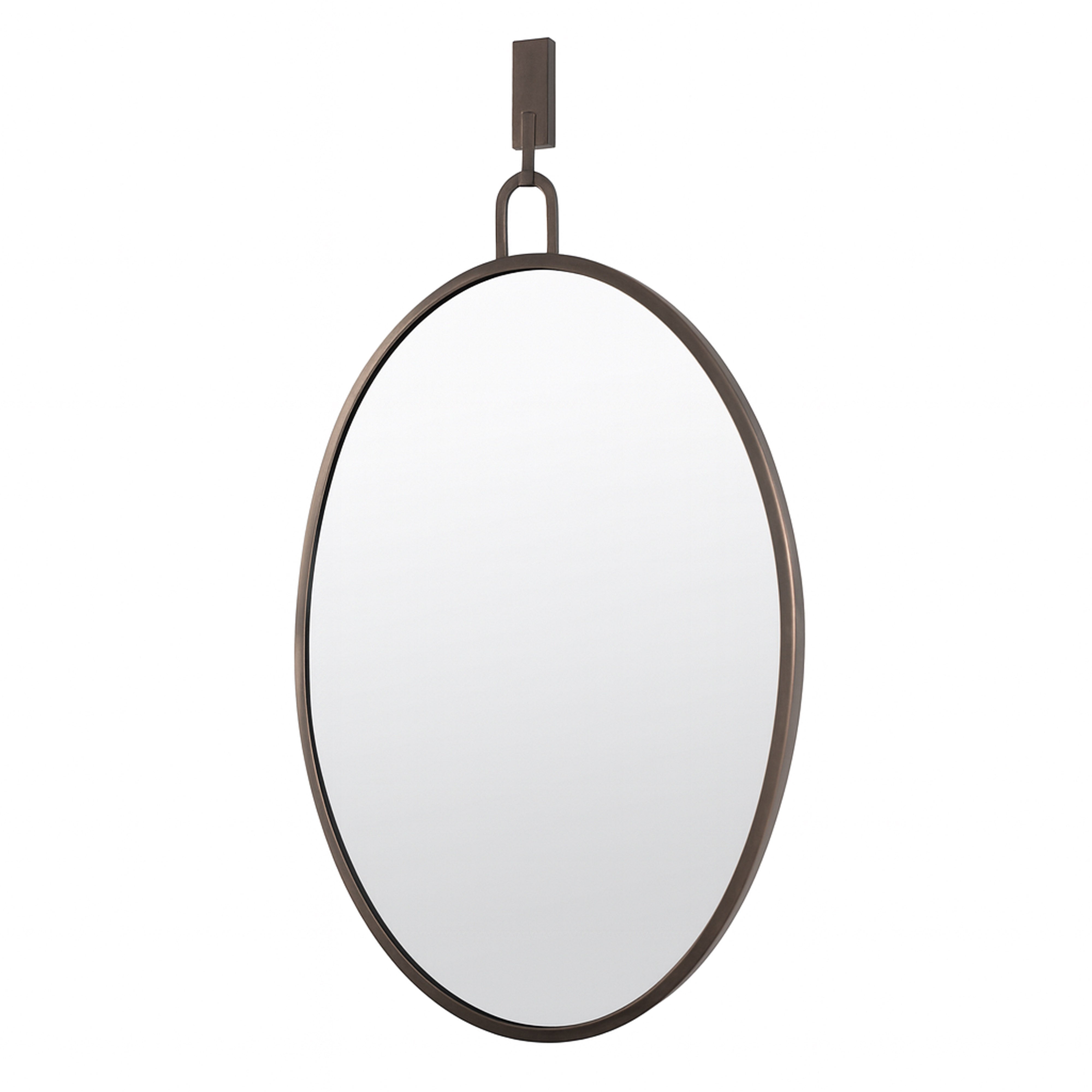 Stopwatch 22x30 Oval Powder Room Mirror - Bronze
