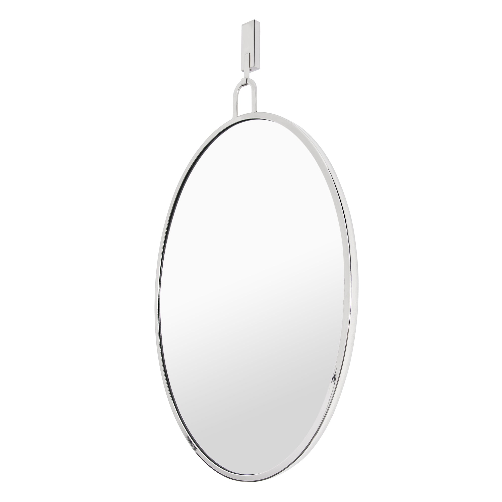 Stopwatch 22x30 Oval Powder Room Mirror - Polished Nickel