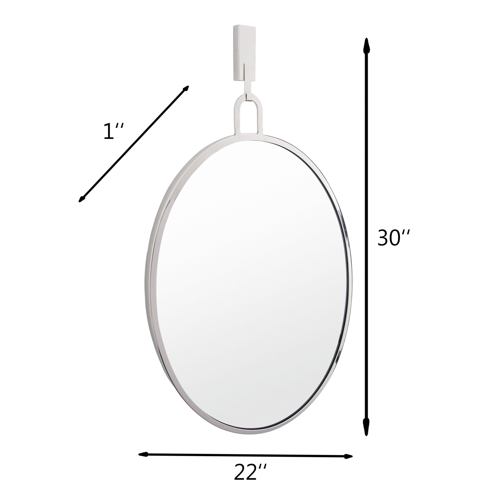 Stopwatch 4DMI0112 Oval Mirror - Polished Nickel
